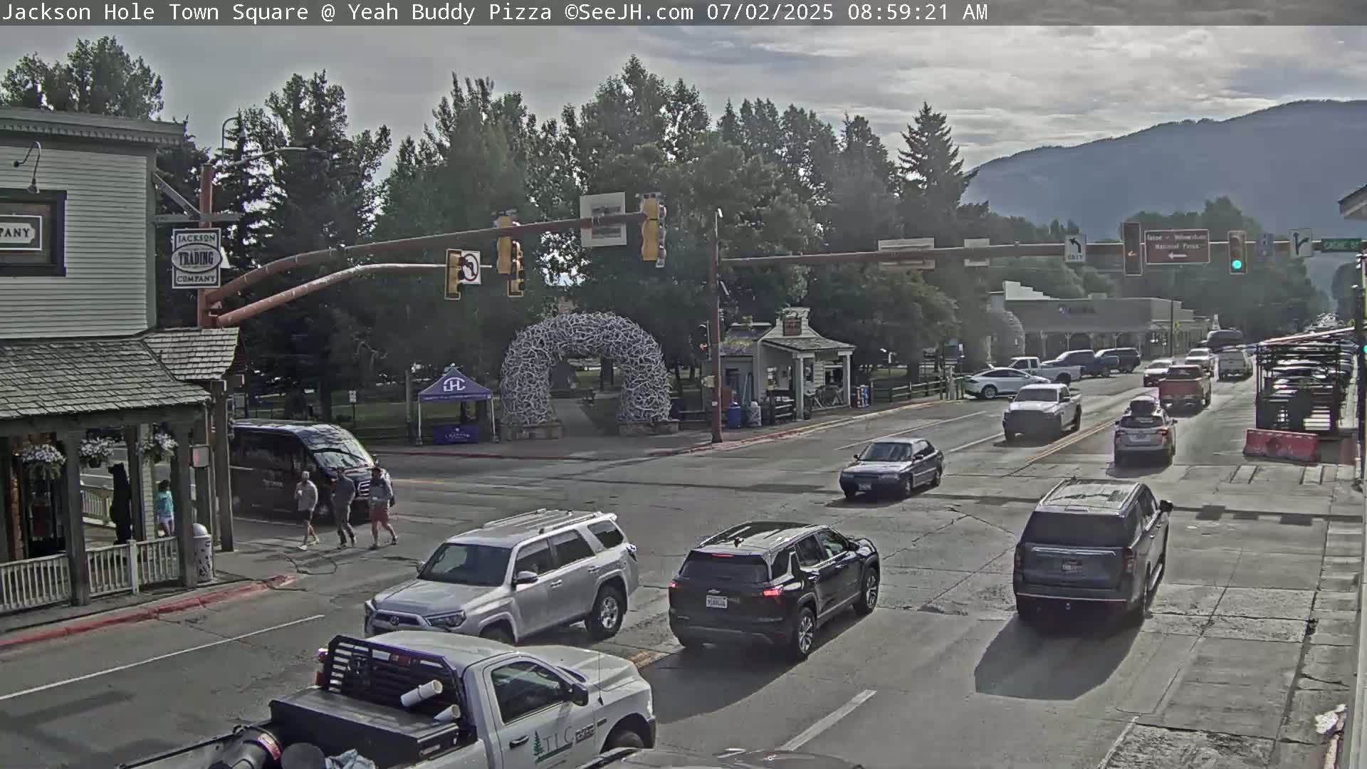 Jackson Hole, Jackson Town Square Live Cam - Jackson, Teton, Wyoming, USA