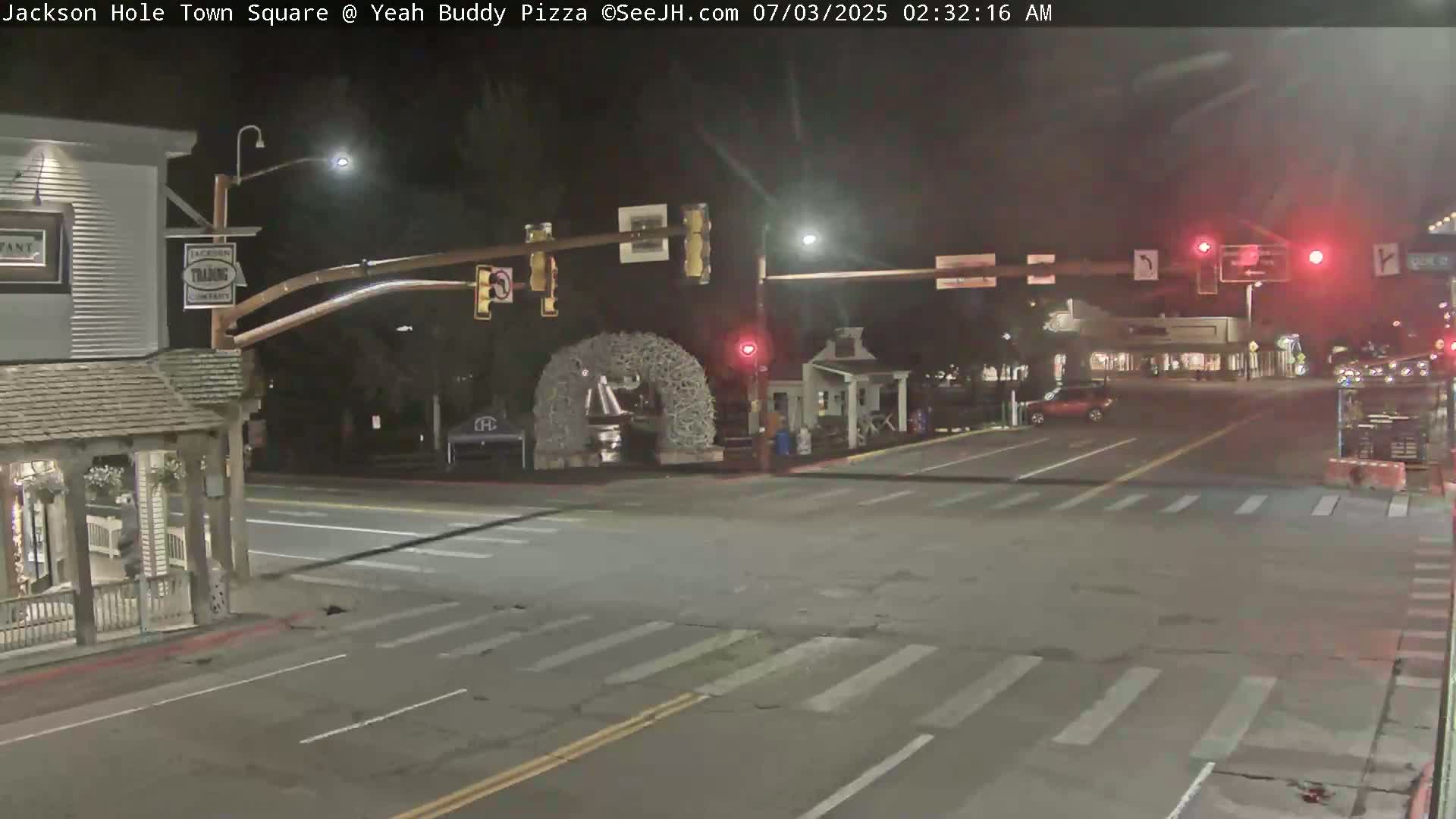 Jackson Hole, Jackson Town Square Live Cam - Jackson, Teton, Wyoming, USA