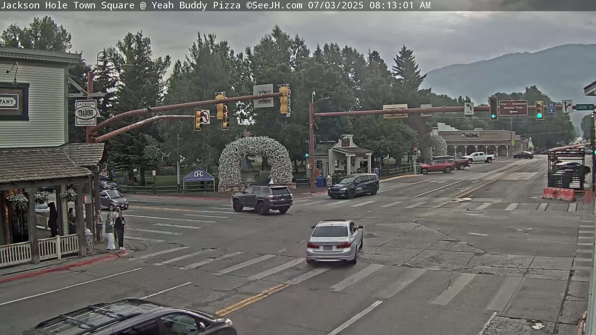 Jackson Hole, Jackson Town Square Live Cam - Jackson, Teton, Wyoming, USA