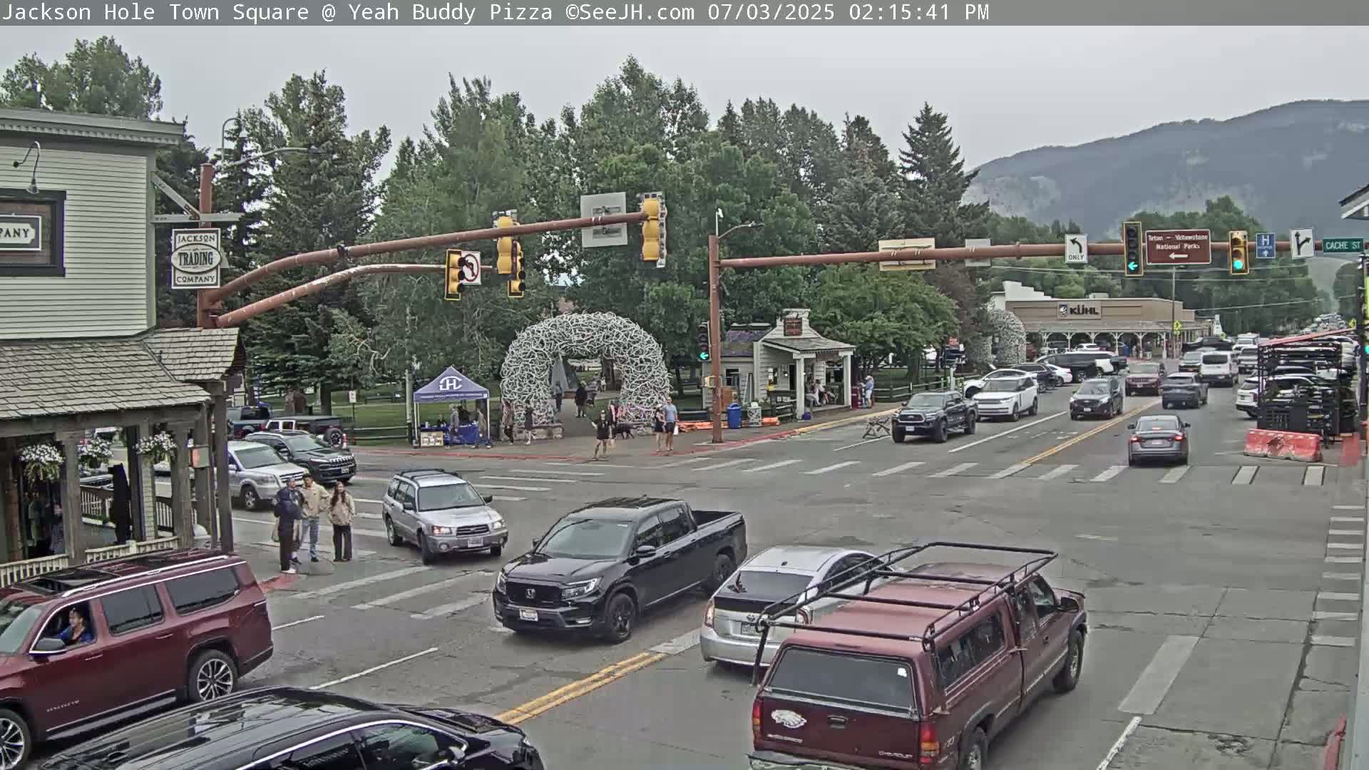 Jackson Hole, Jackson Town Square Live Cam - Jackson, Teton, Wyoming, USA