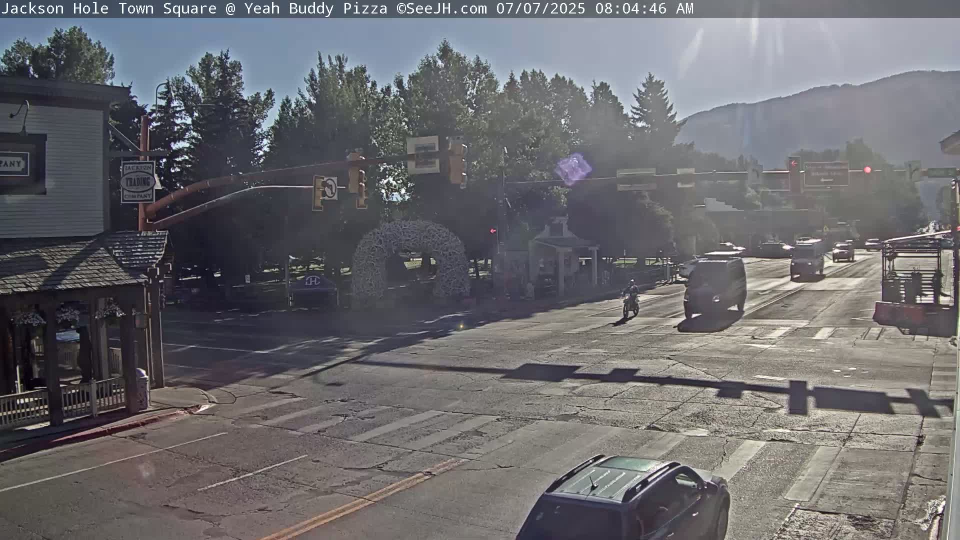 Jackson Hole, Jackson Town Square Live Cam - Jackson, Teton, Wyoming, USA
