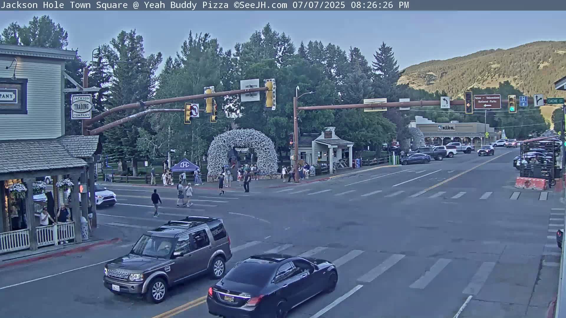 Jackson Hole, Jackson Town Square Live Cam - Jackson, Teton, Wyoming, USA