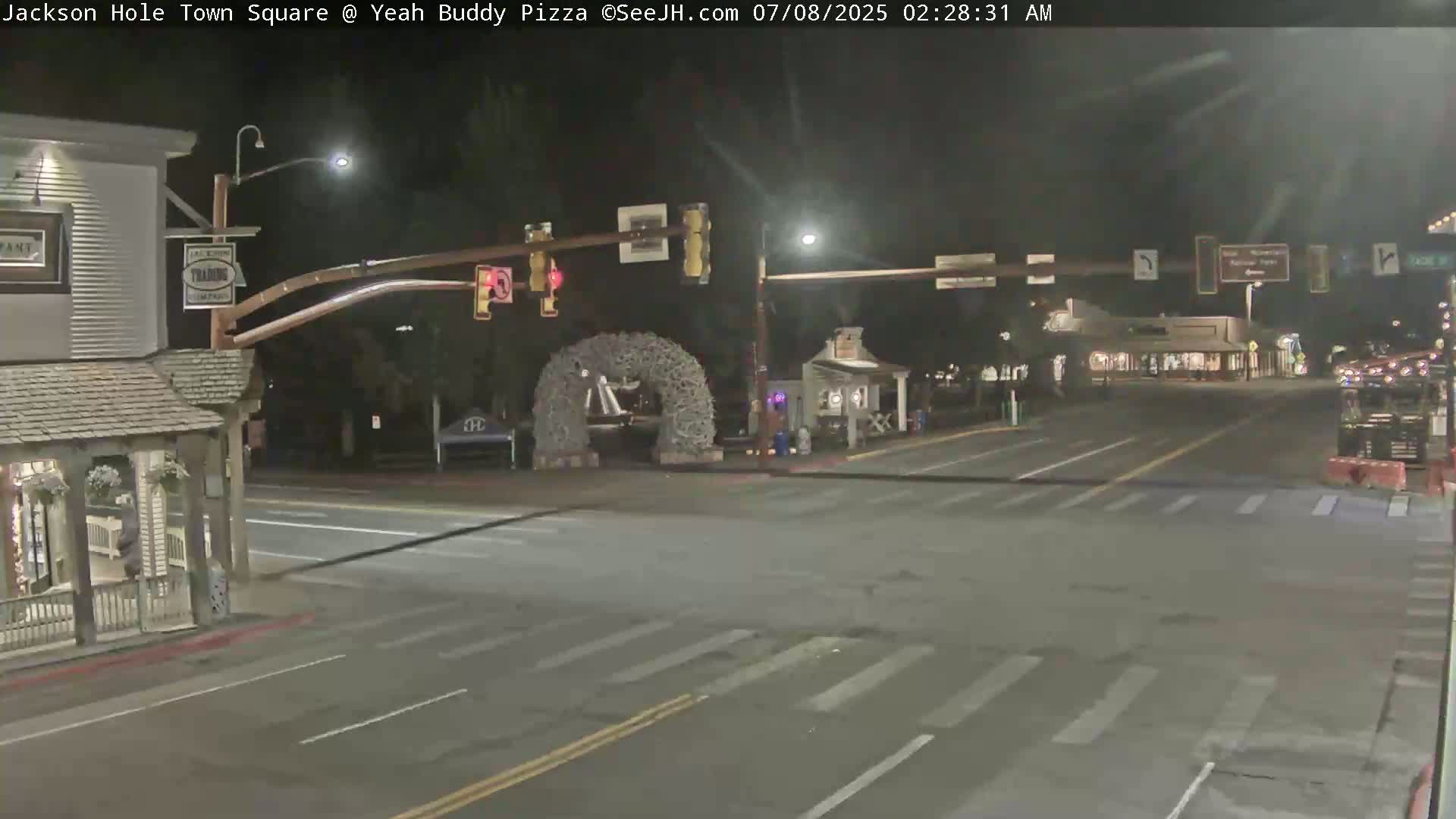 Jackson Hole, Jackson Town Square Live Cam - Jackson, Teton, Wyoming, USA