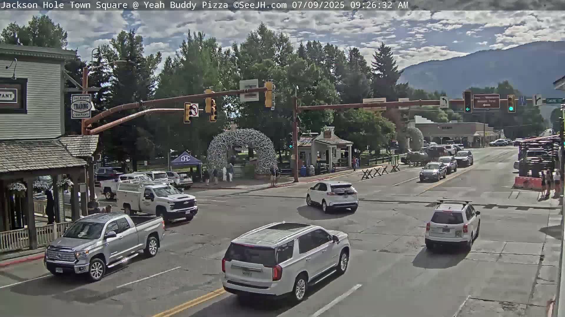 Jackson Hole, Jackson Town Square Live Cam - Jackson, Teton, Wyoming, USA