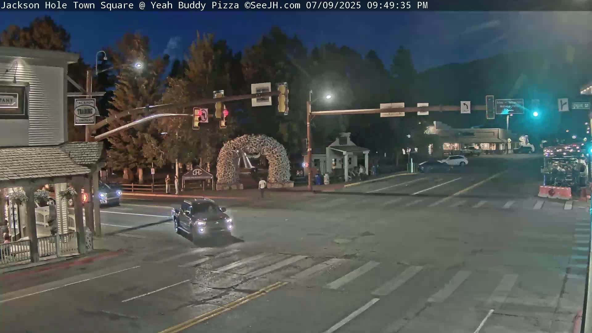 Jackson Hole, Jackson Town Square Live Cam - Jackson, Teton, Wyoming, USA
