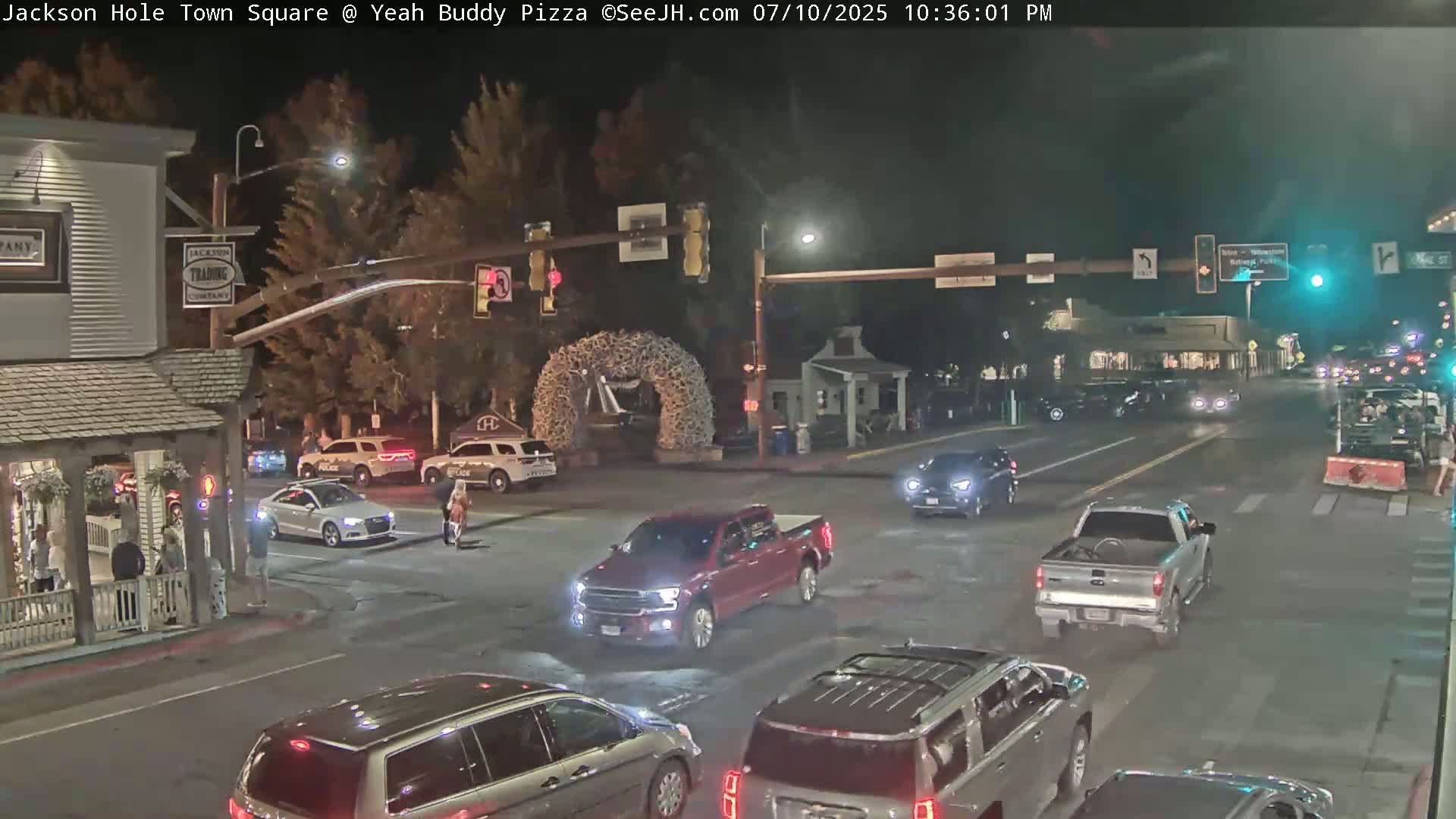Jackson Hole, Jackson Town Square Live Cam - Jackson, Teton, Wyoming, USA