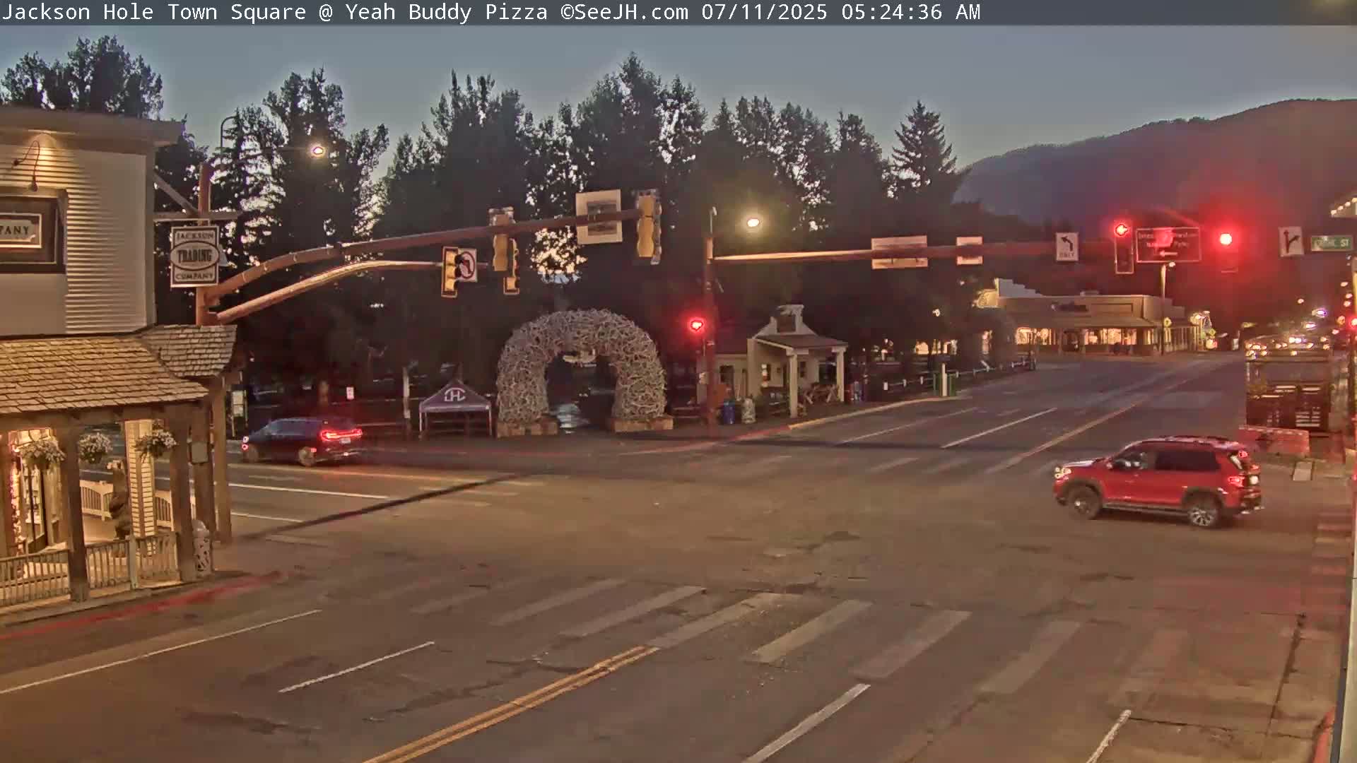 Jackson Hole, Jackson Town Square Live Cam - Jackson, Teton, Wyoming, USA