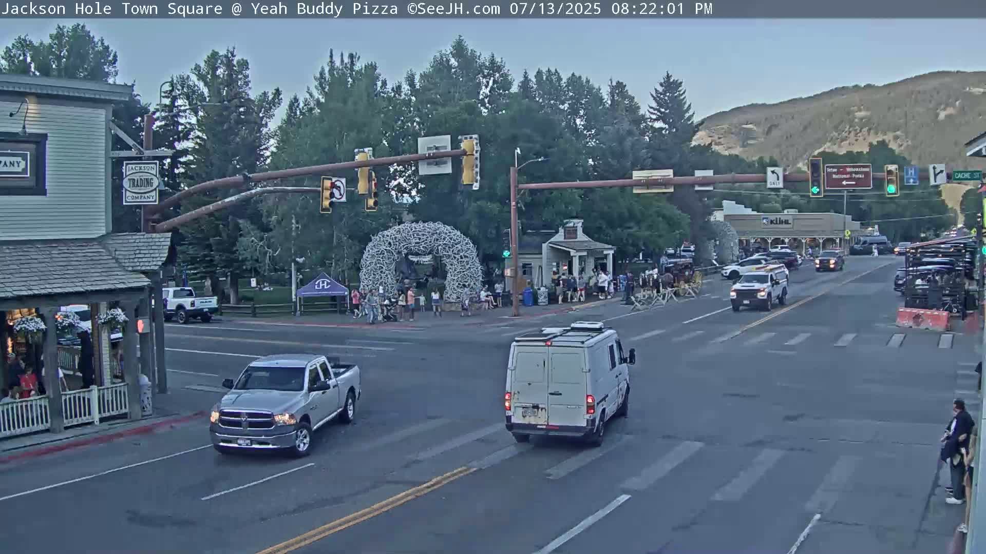 Jackson Hole, Jackson Town Square Live Cam - Jackson, Teton, Wyoming, USA