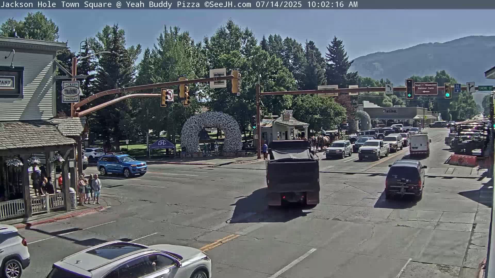 Jackson Hole, Jackson Town Square Live Cam - Jackson, Teton, Wyoming, USA