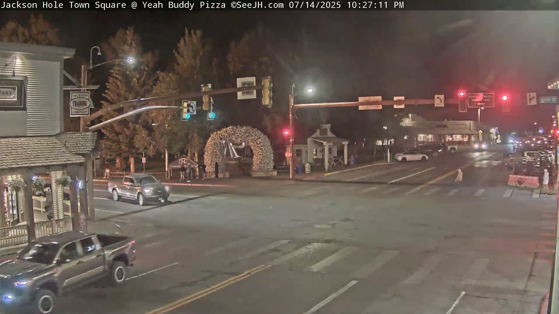 Jackson Hole, Jackson Town Square Live Cam - Jackson, Teton, Wyoming, USA