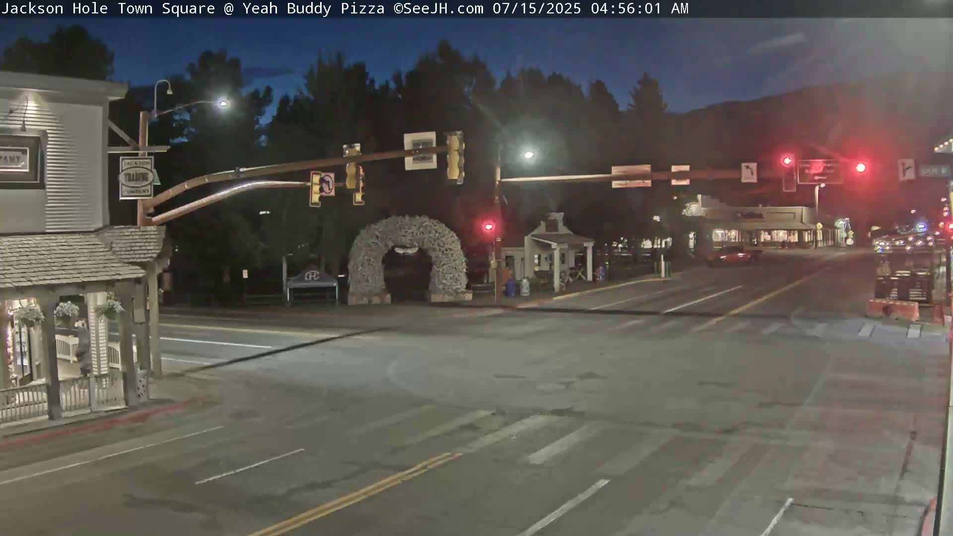 Jackson Hole, Jackson Town Square Live Cam - Jackson, Teton, Wyoming, USA