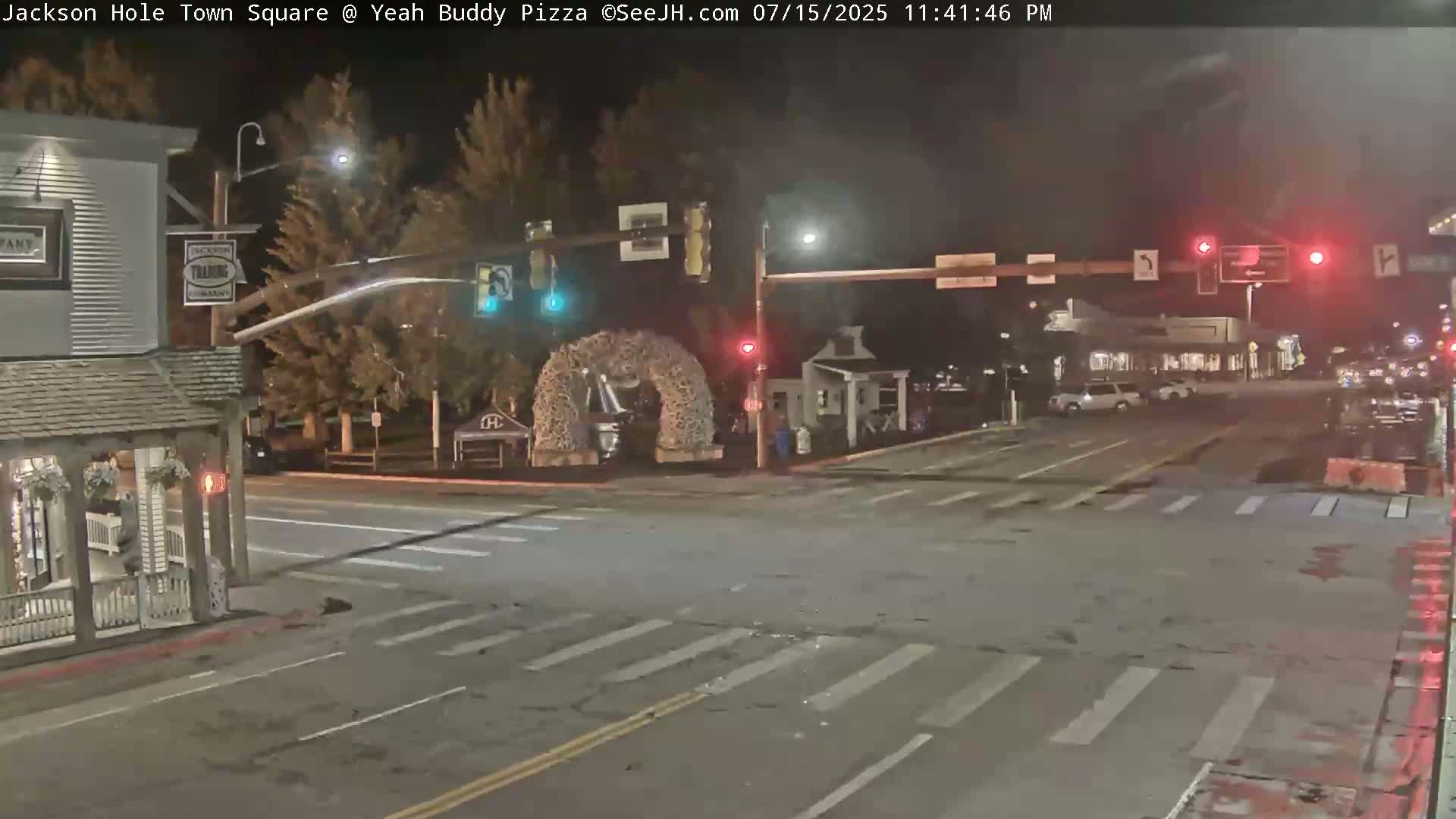 Jackson Hole, Jackson Town Square Live Cam - Jackson, Teton, Wyoming, USA