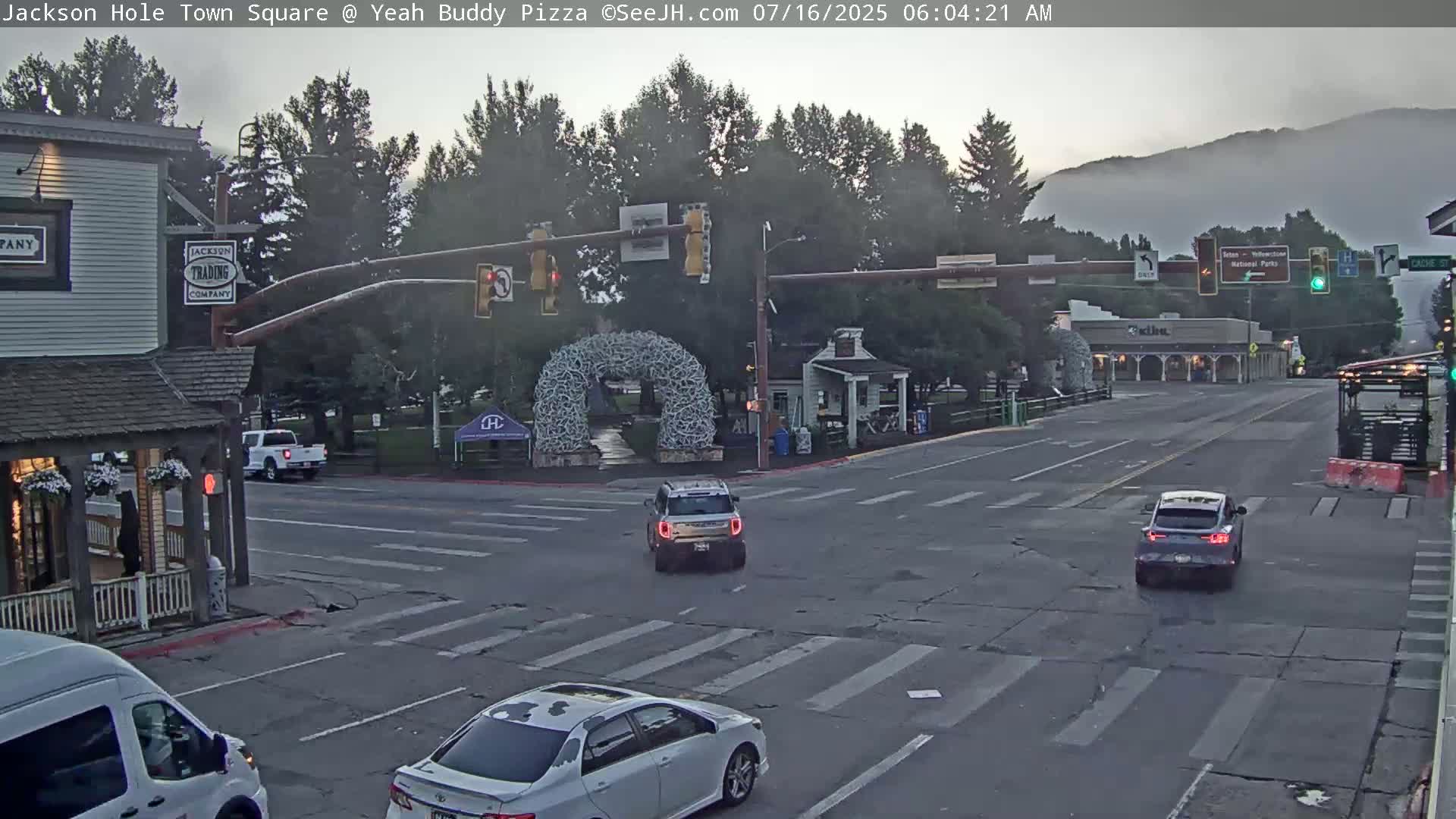 Jackson Hole, Jackson Town Square Live Cam - Jackson, Teton, Wyoming, USA