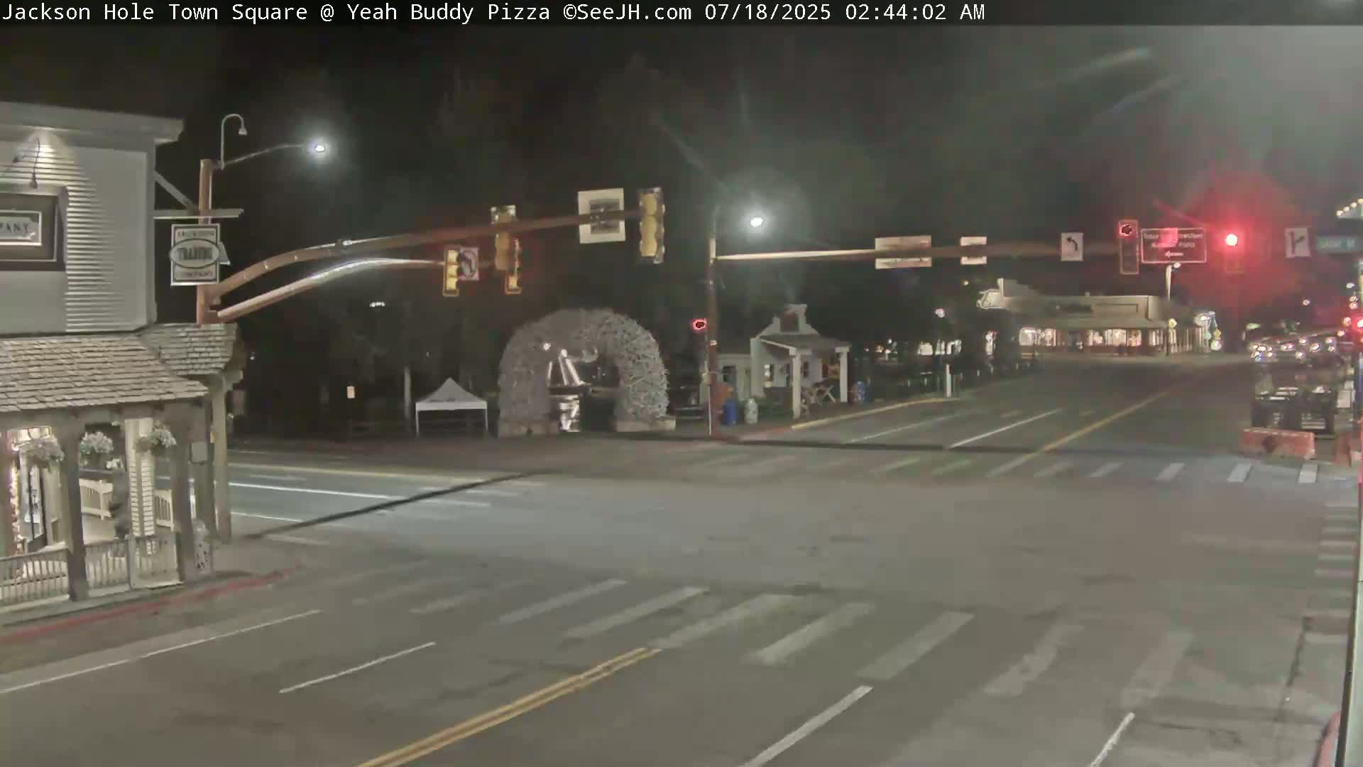 Jackson Hole, Jackson Town Square Live Cam - Jackson, Teton, Wyoming, USA
