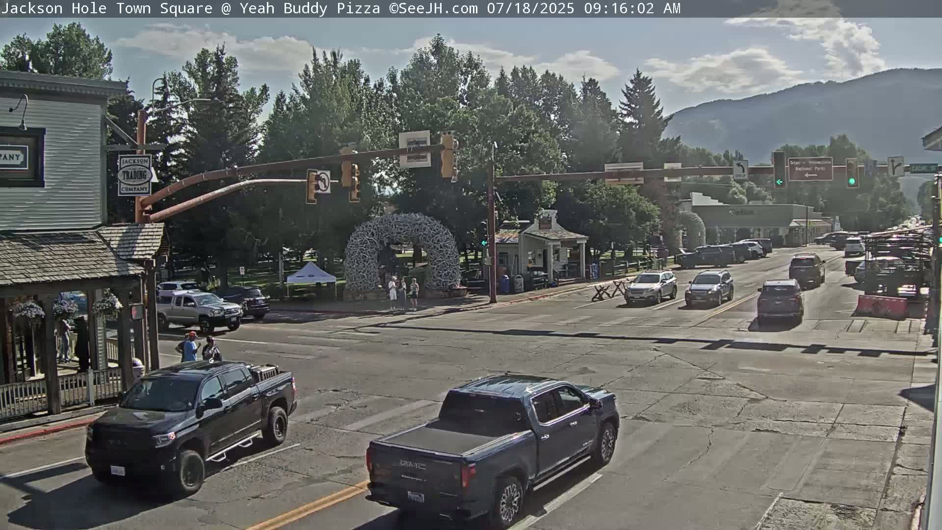 Jackson Hole, Jackson Town Square Live Cam - Jackson, Teton, Wyoming, USA