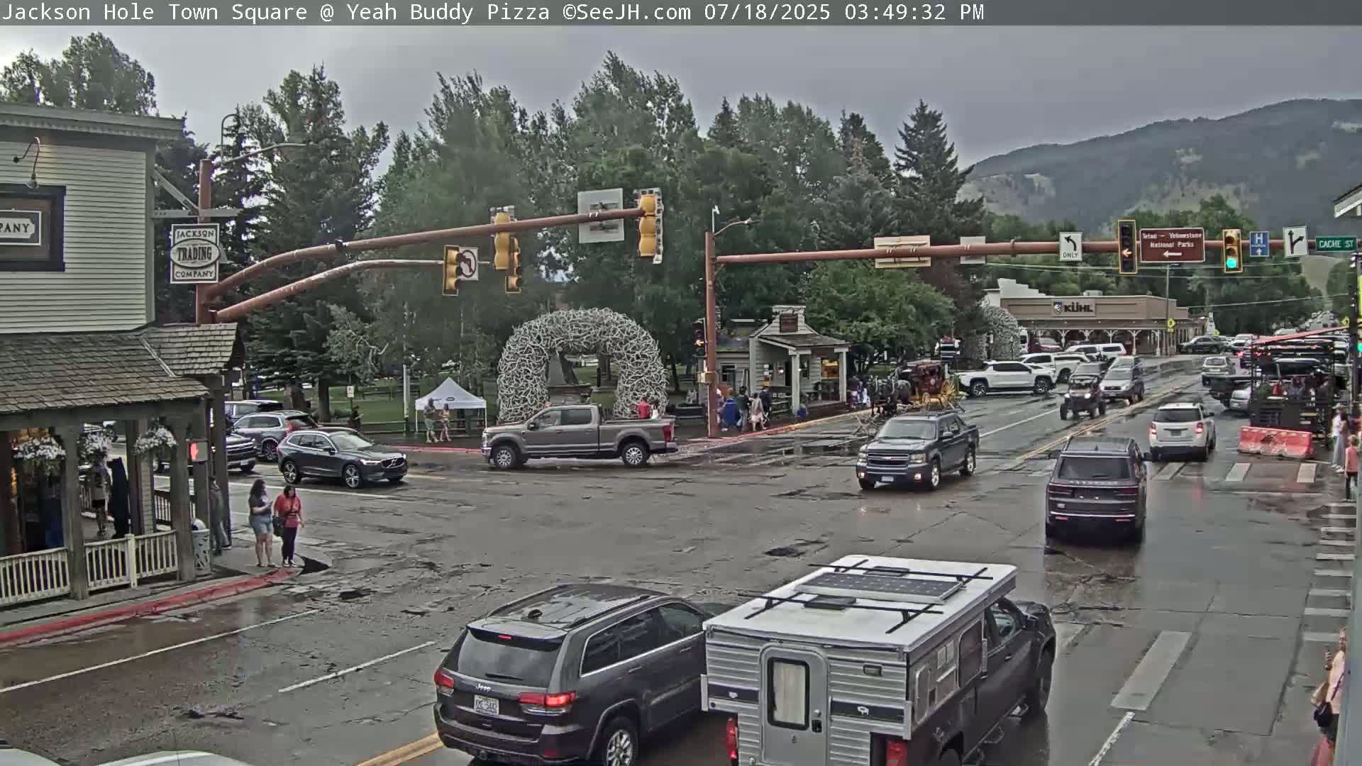 Jackson Hole, Jackson Town Square Live Cam - Jackson, Teton, Wyoming, USA