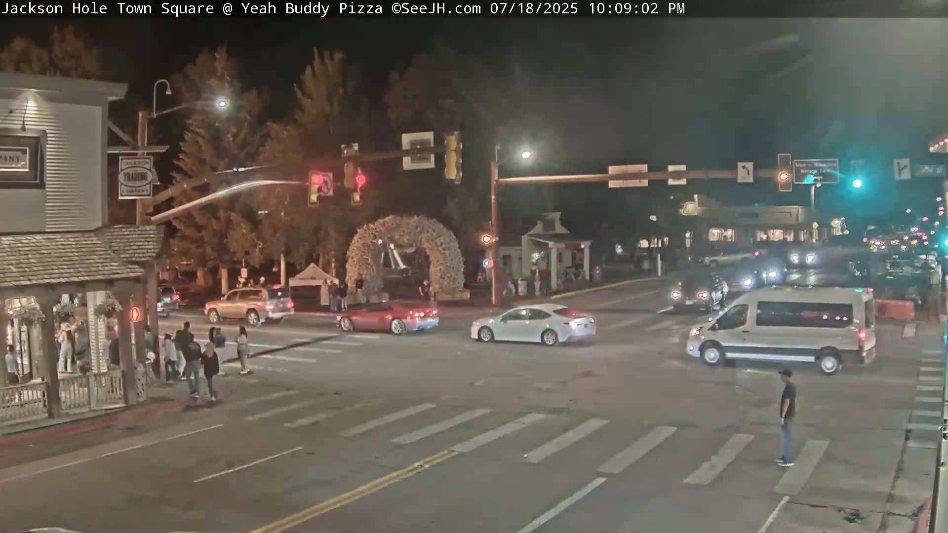 Jackson Hole, Jackson Town Square Live Cam - Jackson, Teton, Wyoming, USA