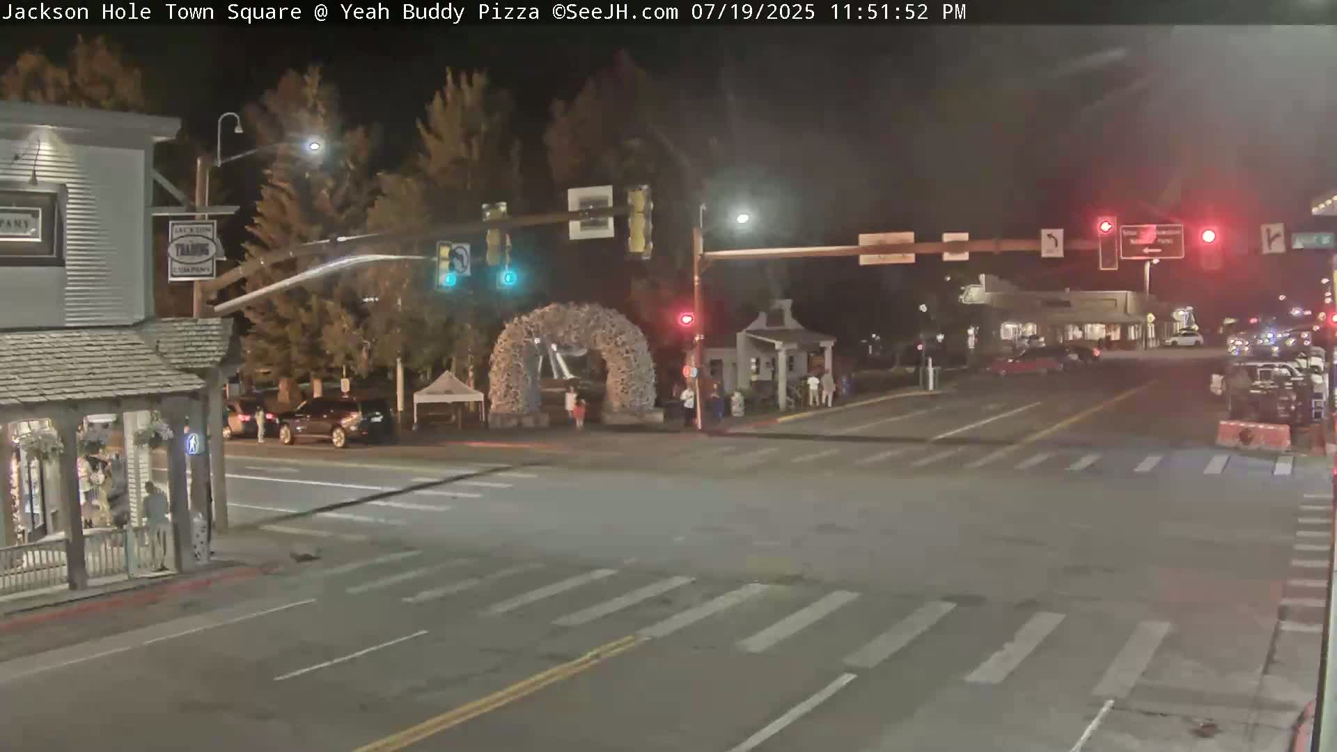 Jackson Hole, Jackson Town Square Live Cam - Jackson, Teton, Wyoming, USA