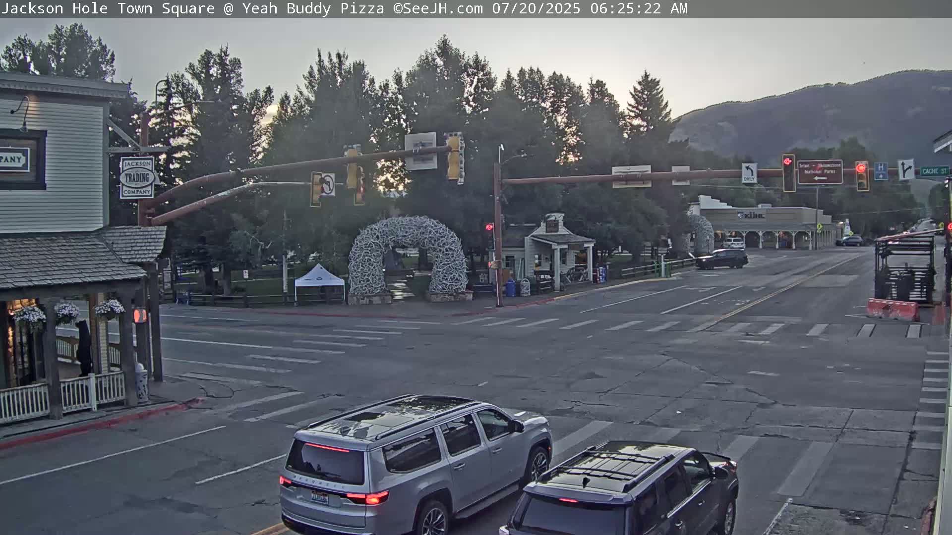 Jackson Hole, Jackson Town Square Live Cam - Jackson, Teton, Wyoming, USA