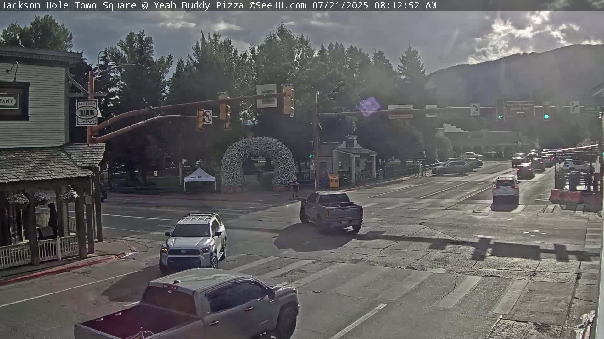 Jackson Hole, Jackson Town Square Live Cam - Jackson, Teton, Wyoming, USA