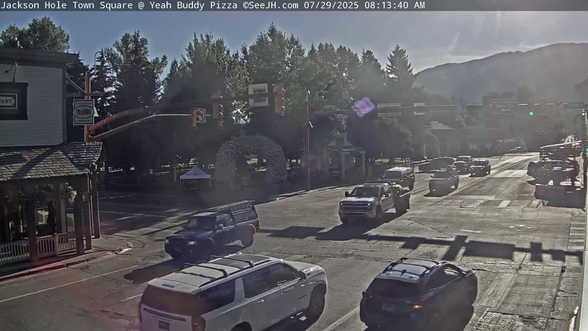 Jackson Hole, Jackson Town Square Live Cam - Jackson, Teton, Wyoming, USA