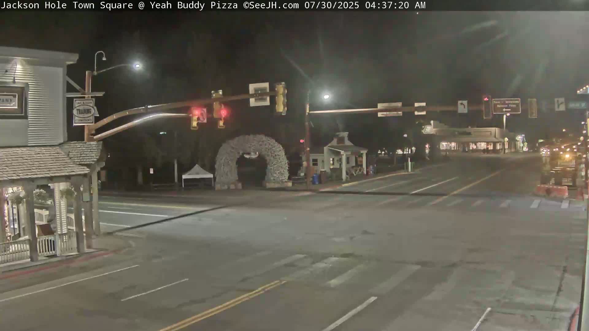 Jackson Hole, Jackson Town Square Live Cam - Jackson, Teton, Wyoming, USA
