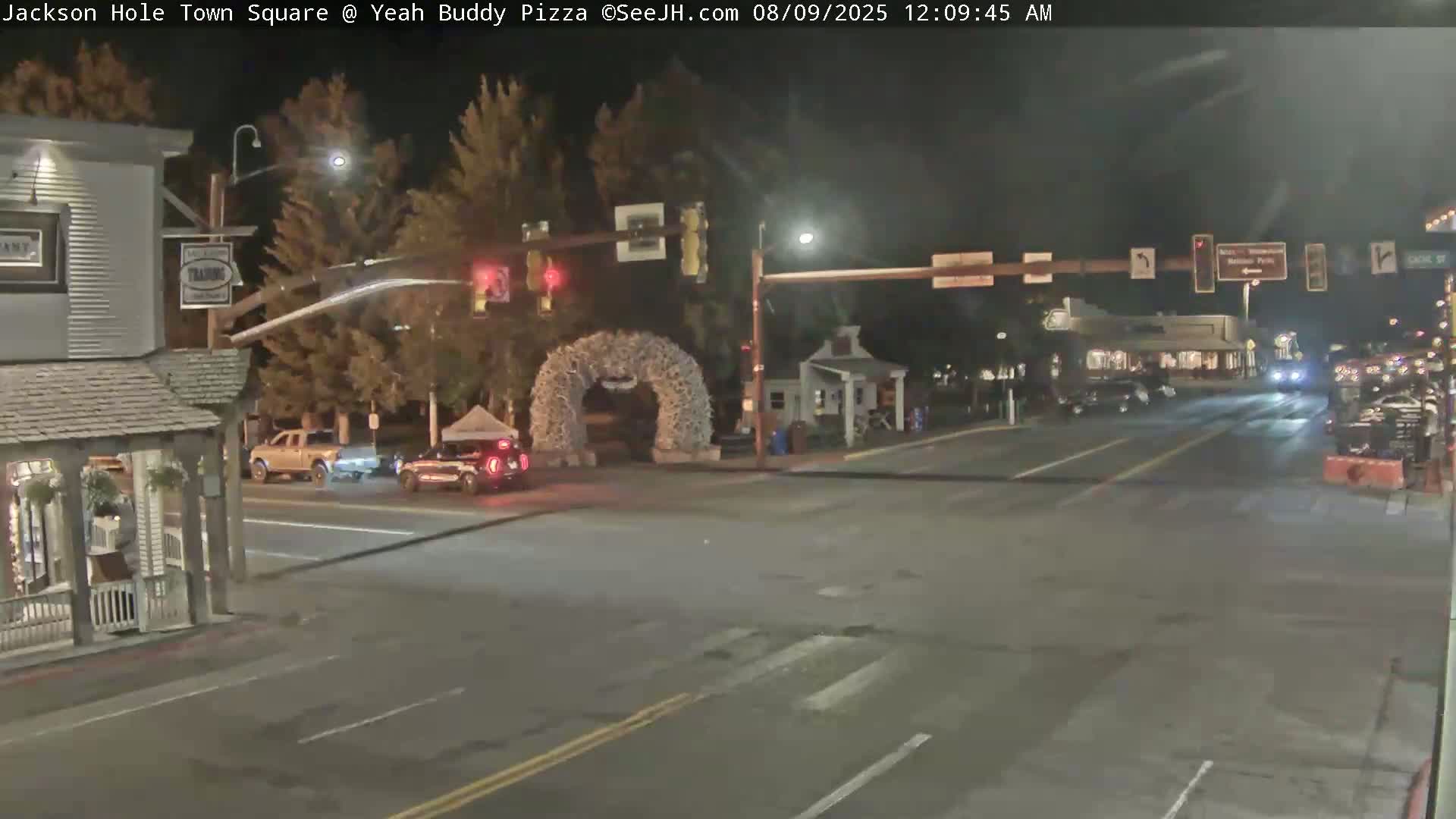 Jackson Hole, Jackson Town Square Live Cam - Jackson, Teton, Wyoming, USA