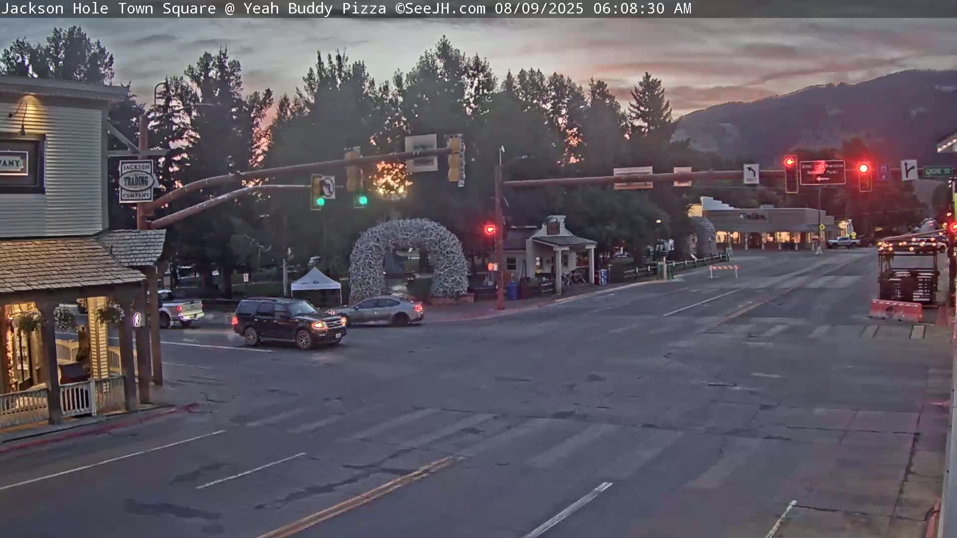 Jackson Hole, Jackson Town Square Live Cam - Jackson, Teton, Wyoming, USA