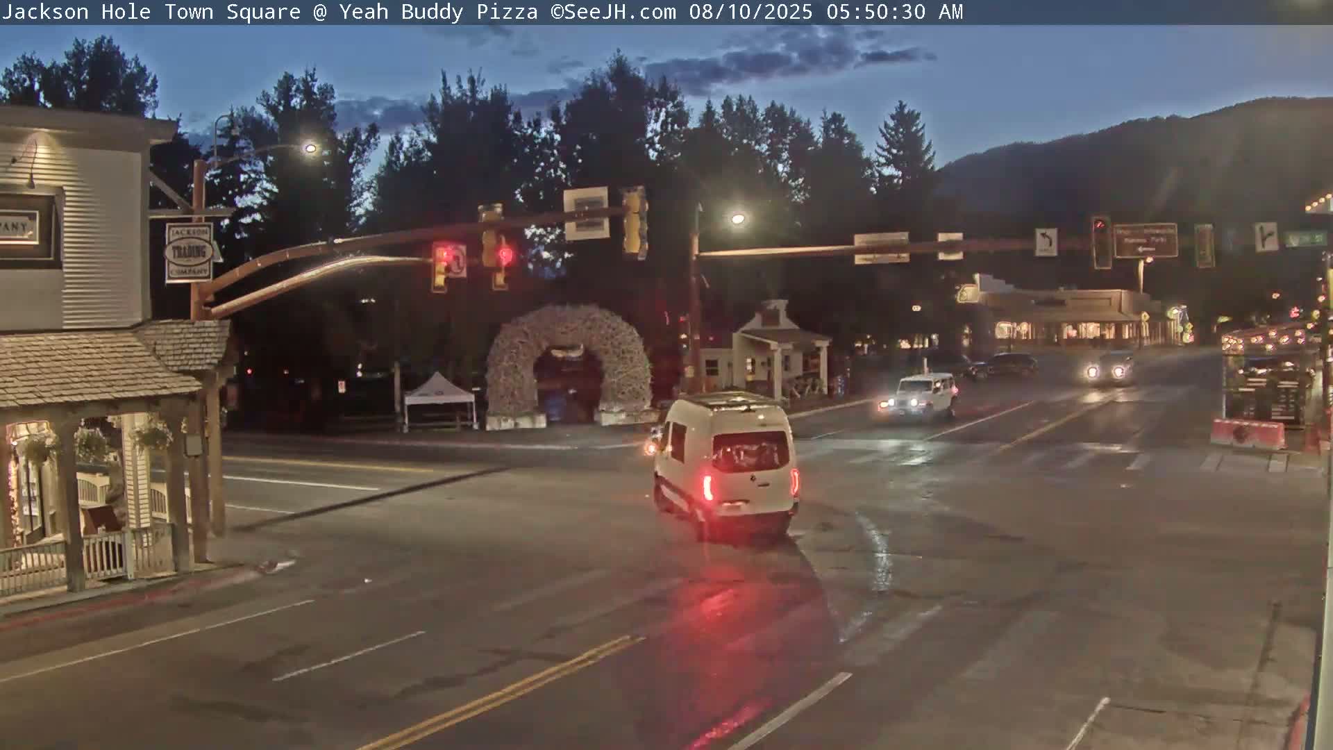 Jackson Hole, Jackson Town Square Live Cam - Jackson, Teton, Wyoming, USA