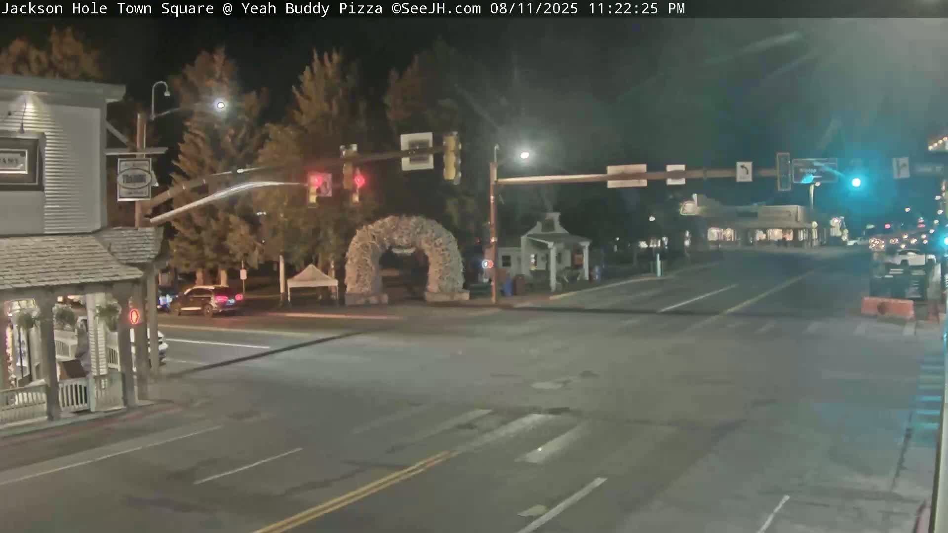 Jackson Hole, Jackson Town Square Live Cam - Jackson, Teton, Wyoming, USA