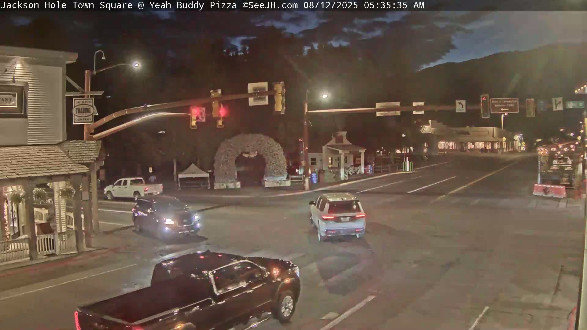 Jackson Hole, Jackson Town Square Live Cam - Jackson, Teton, Wyoming, USA