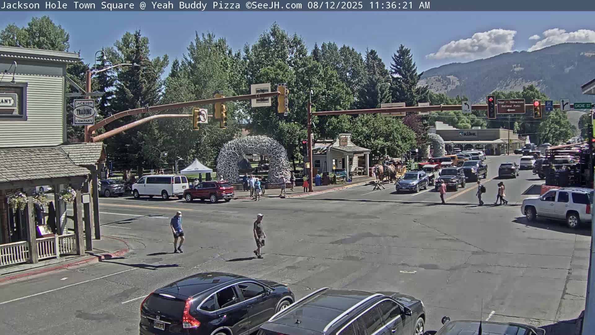 Jackson Hole, Jackson Town Square Live Cam - Jackson, Teton, Wyoming, USA