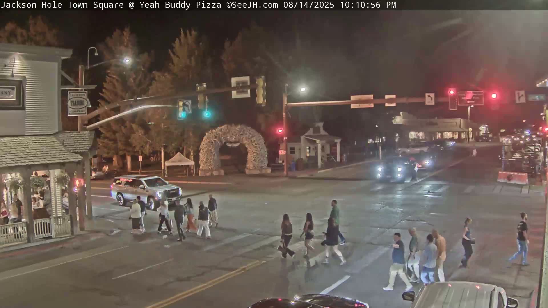 Jackson Hole, Jackson Town Square Live Cam - Jackson, Teton, Wyoming, USA