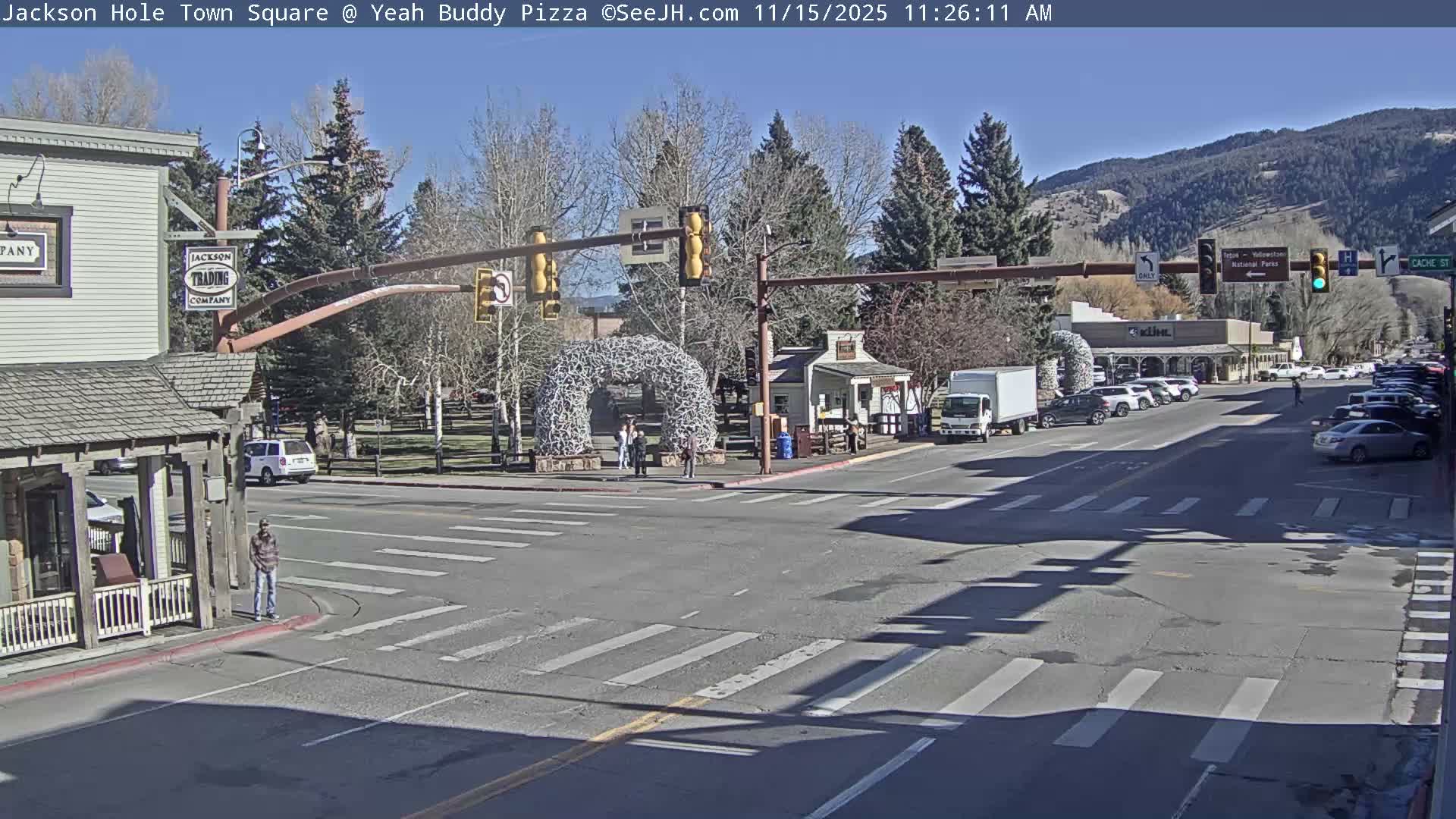 Jackson Hole, Jackson Town Square Live Cam - Jackson, Teton, Wyoming, USA