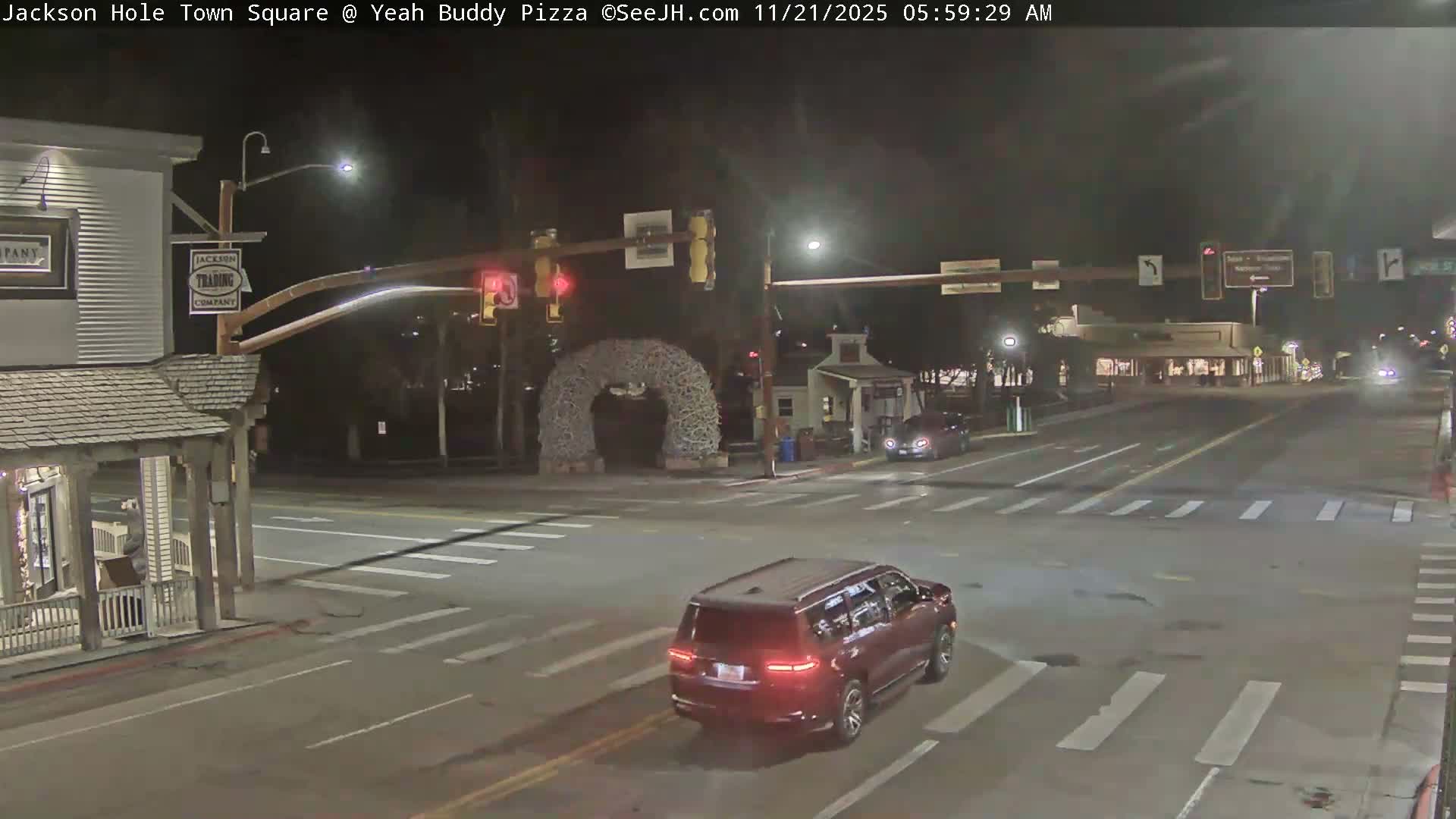 Jackson Hole, Jackson Town Square Live Cam - Jackson, Teton, Wyoming, USA