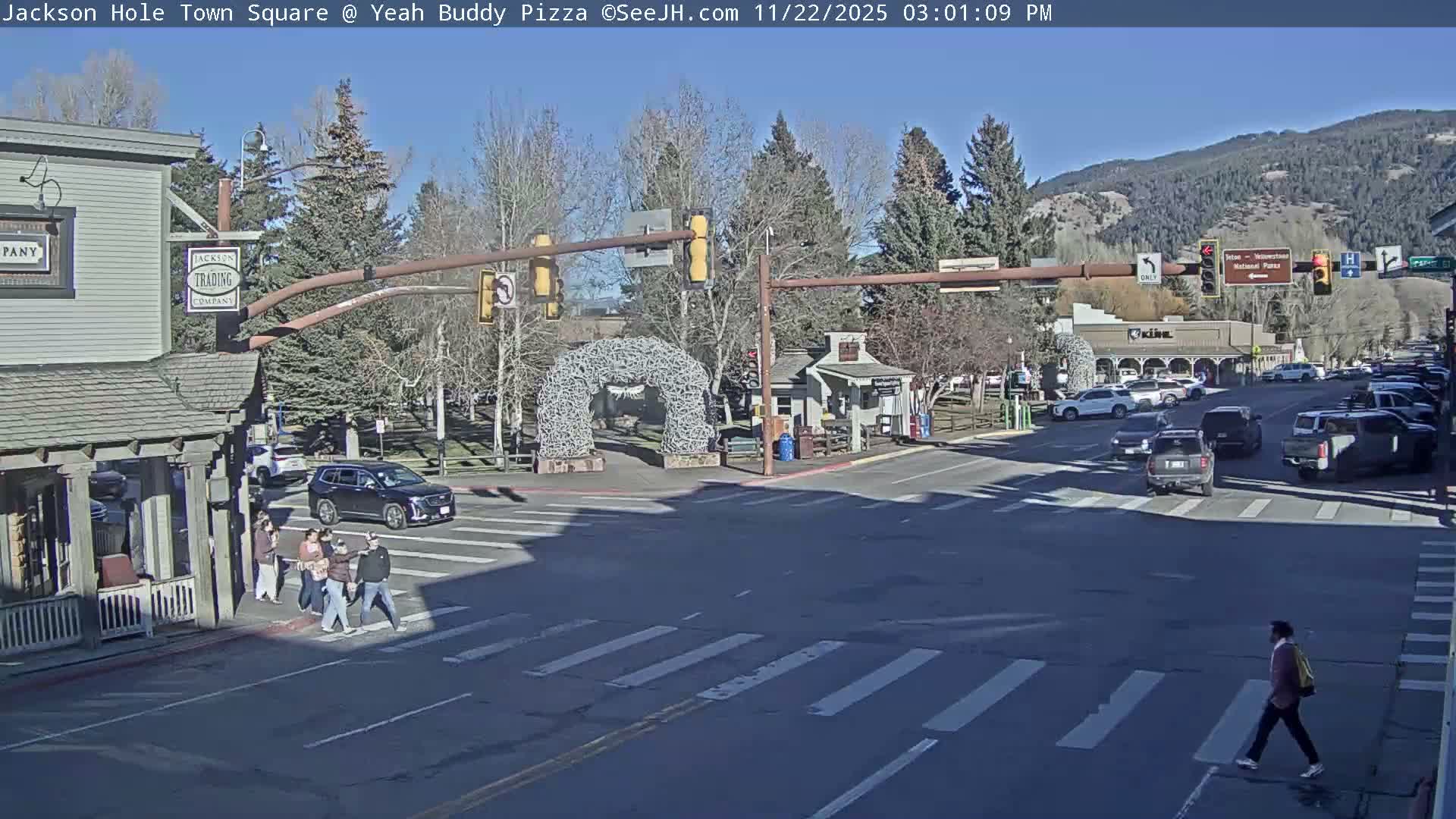 Jackson Hole, Jackson Town Square Live Cam - Jackson, Teton, Wyoming, USA