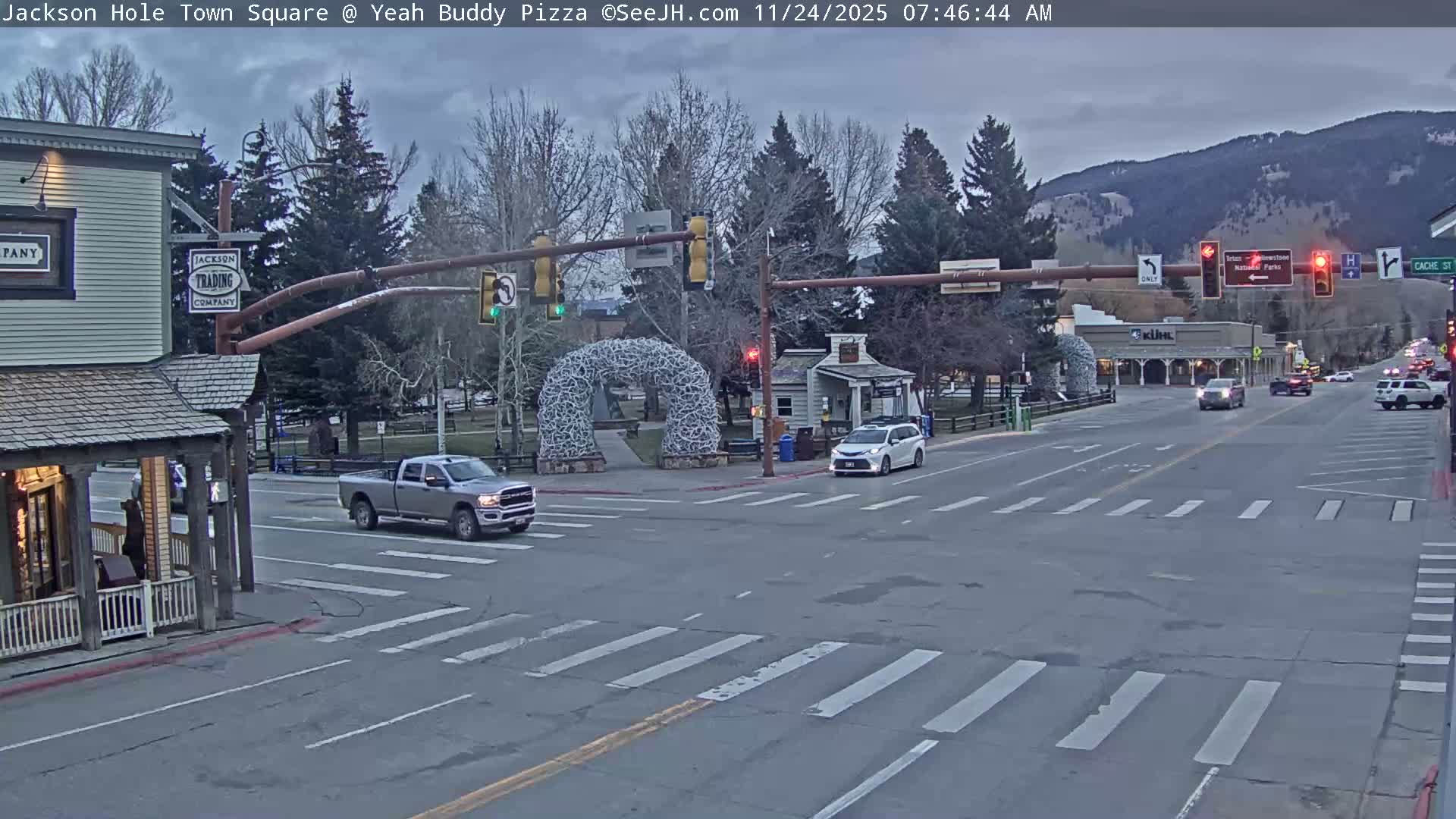 Jackson Hole, Jackson Town Square Live Cam - Jackson, Teton, Wyoming, USA