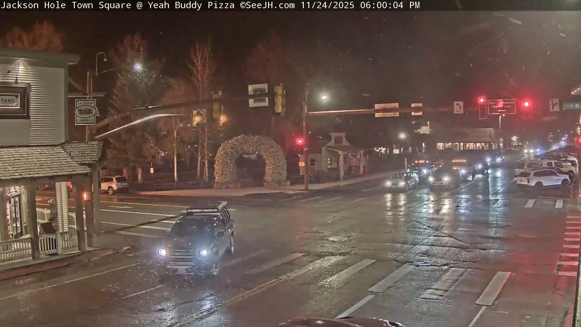 Jackson Hole, Jackson Town Square Live Cam - Jackson, Teton, Wyoming, USA