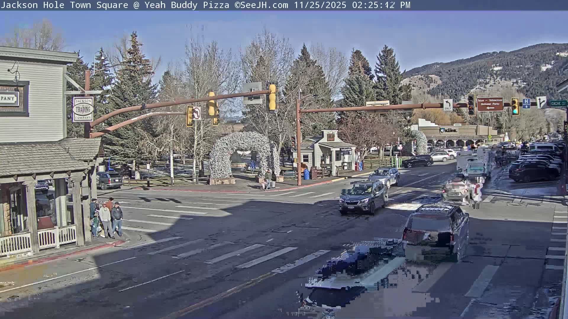 Jackson Hole, Jackson Town Square Live Cam - Jackson, Teton, Wyoming, USA