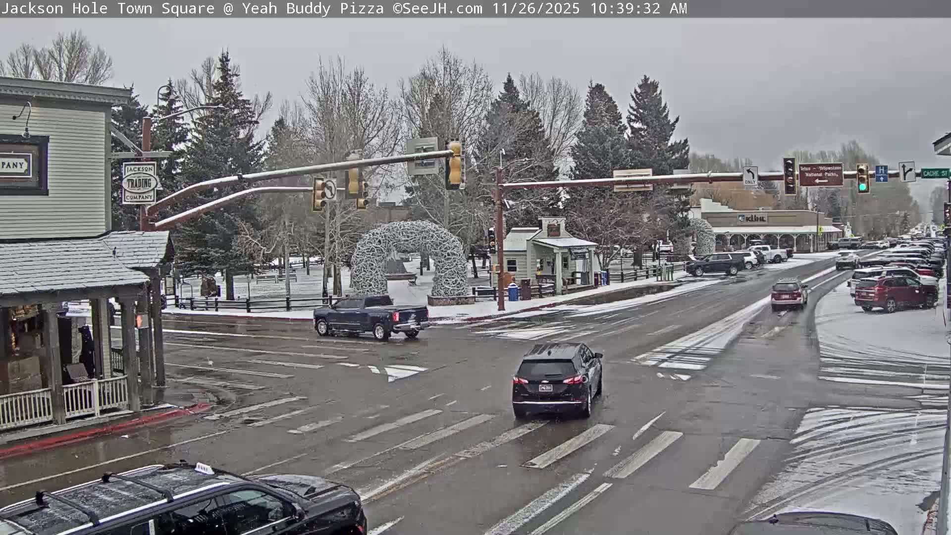 Jackson Hole, Jackson Town Square Live Cam - Jackson, Teton, Wyoming, USA