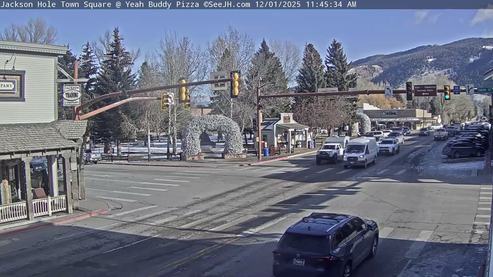Jackson Hole, Jackson Town Square Live Cam - Jackson, Teton, Wyoming, USA
