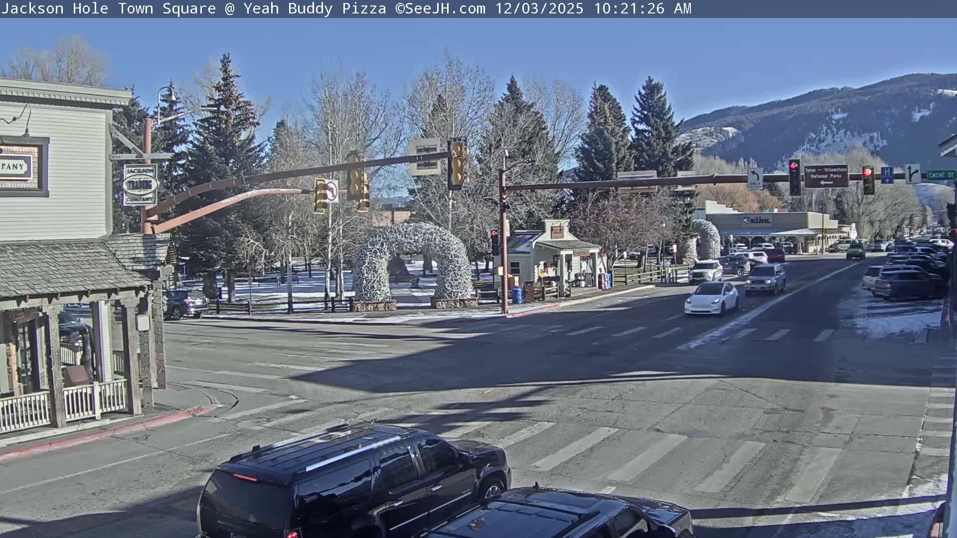 Jackson Hole, Jackson Town Square Live Cam - Jackson, Teton, Wyoming, USA