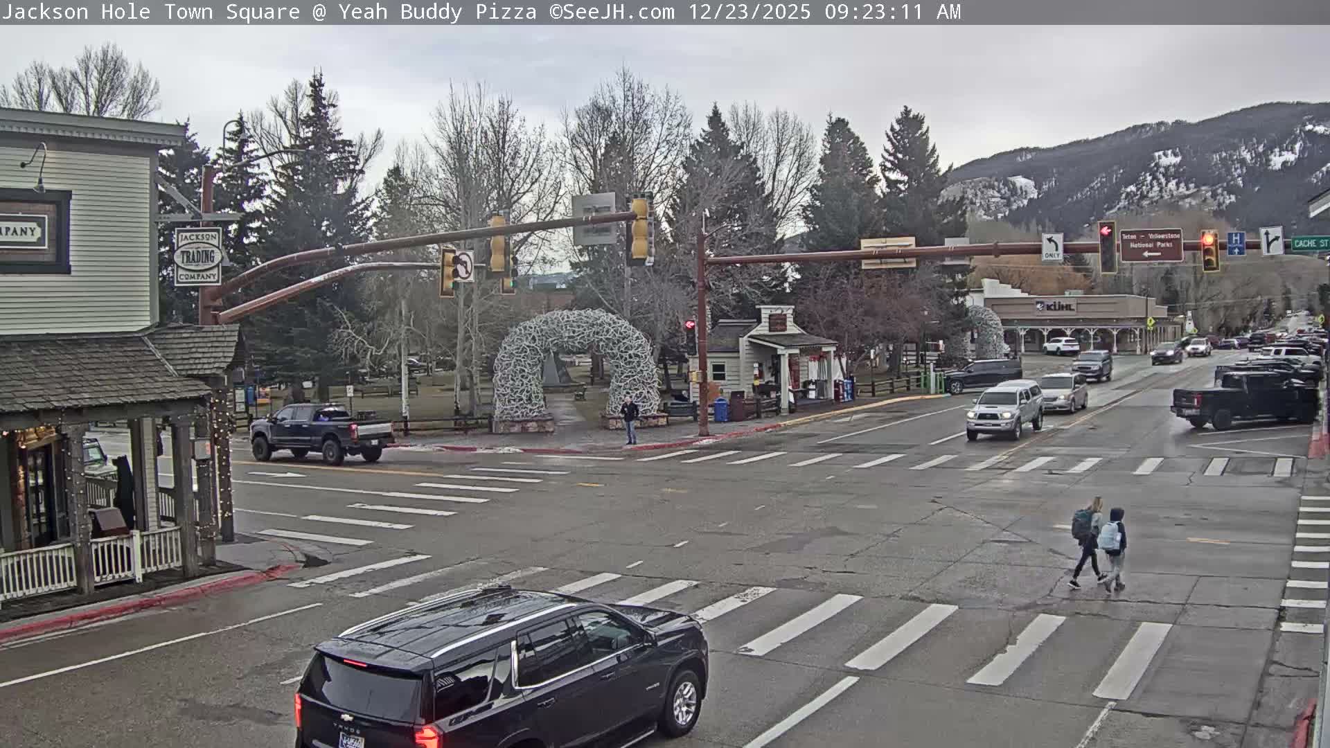 Jackson Hole, Jackson Town Square Live Cam - Jackson, Teton, Wyoming, USA