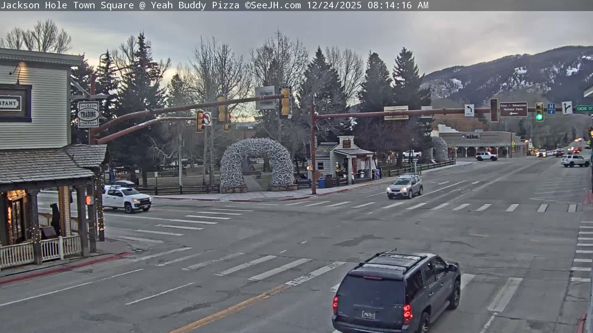 Jackson Hole, Jackson Town Square Live Cam - Jackson, Teton, Wyoming, USA