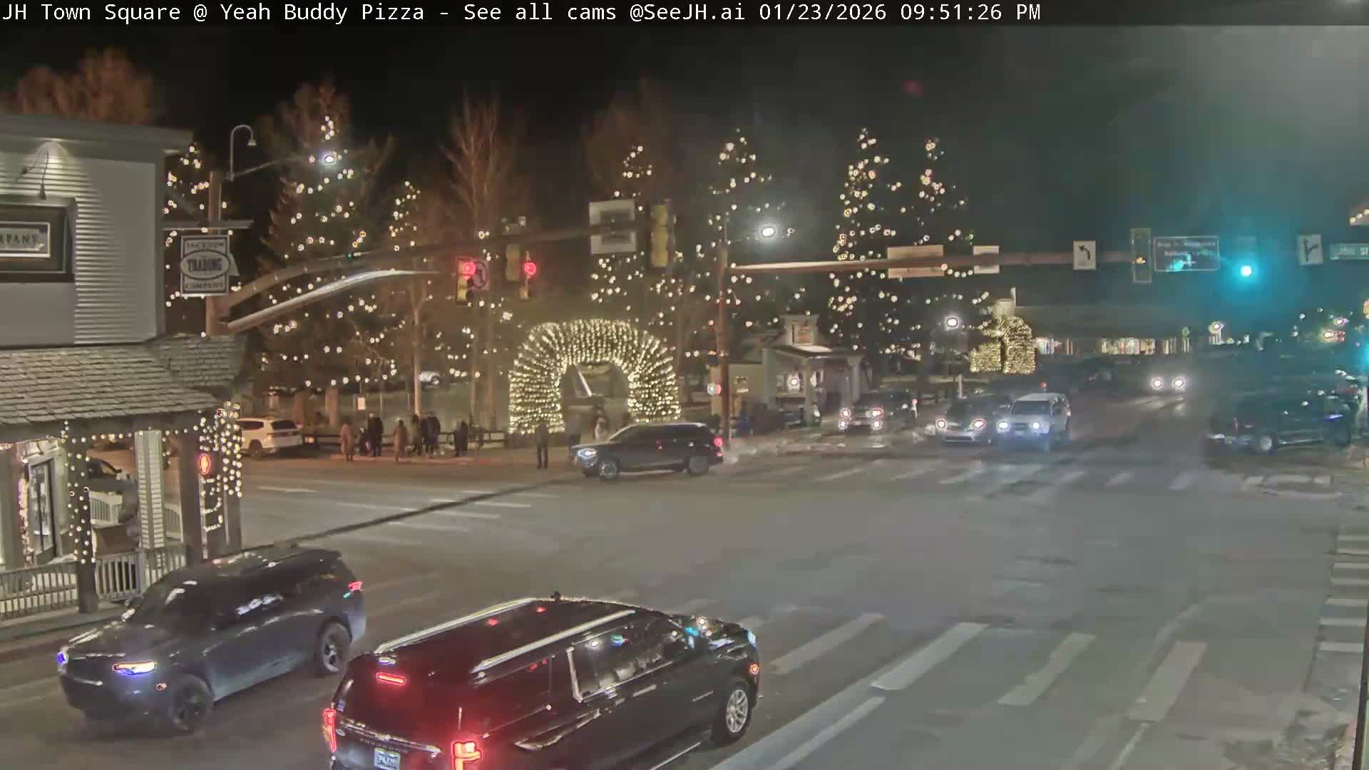 Jackson Hole, Jackson Town Square Live Cam - Jackson, Teton, Wyoming, USA