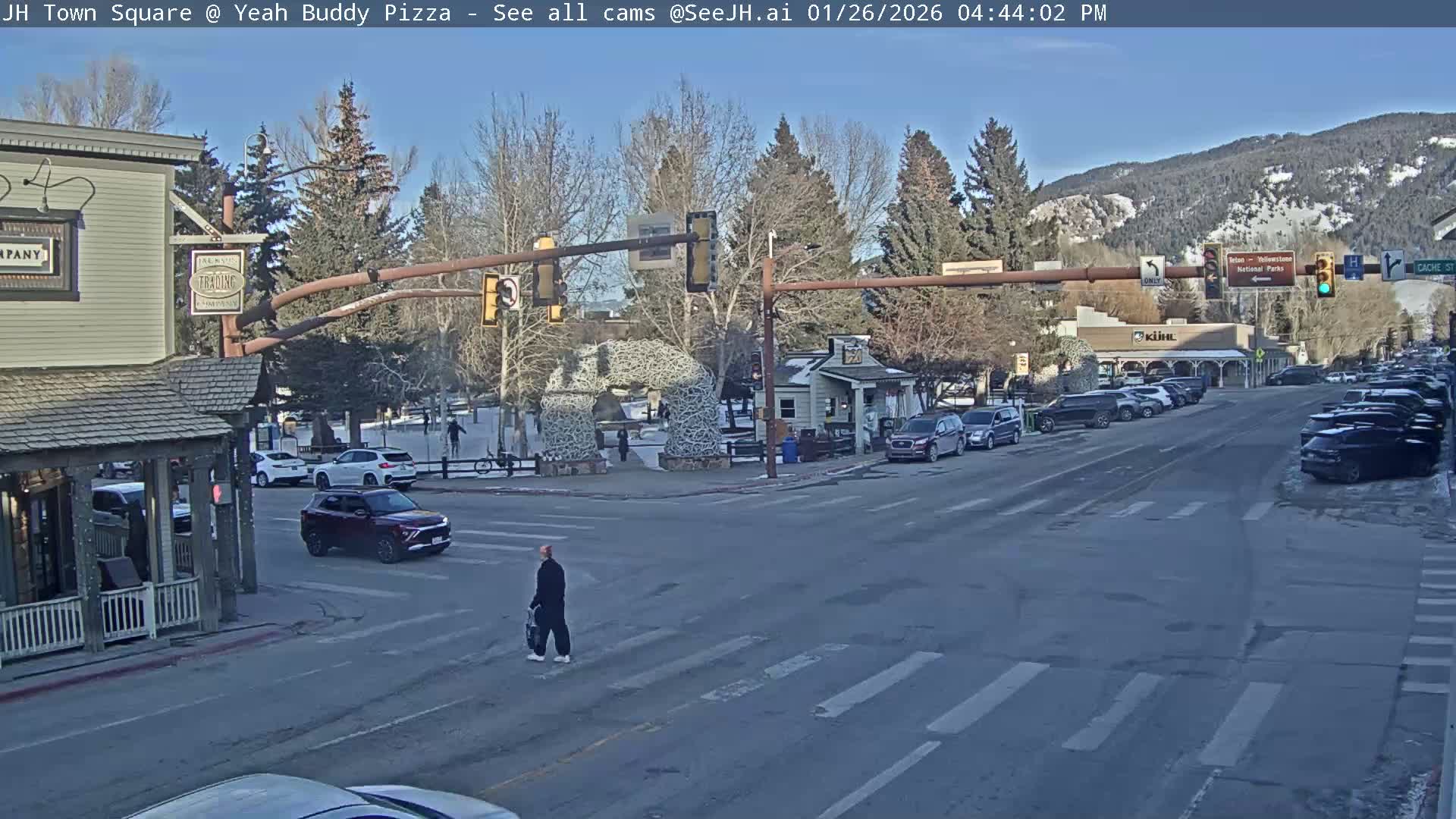 Jackson Hole, Jackson Town Square Live Cam - Jackson, Teton, Wyoming, USA