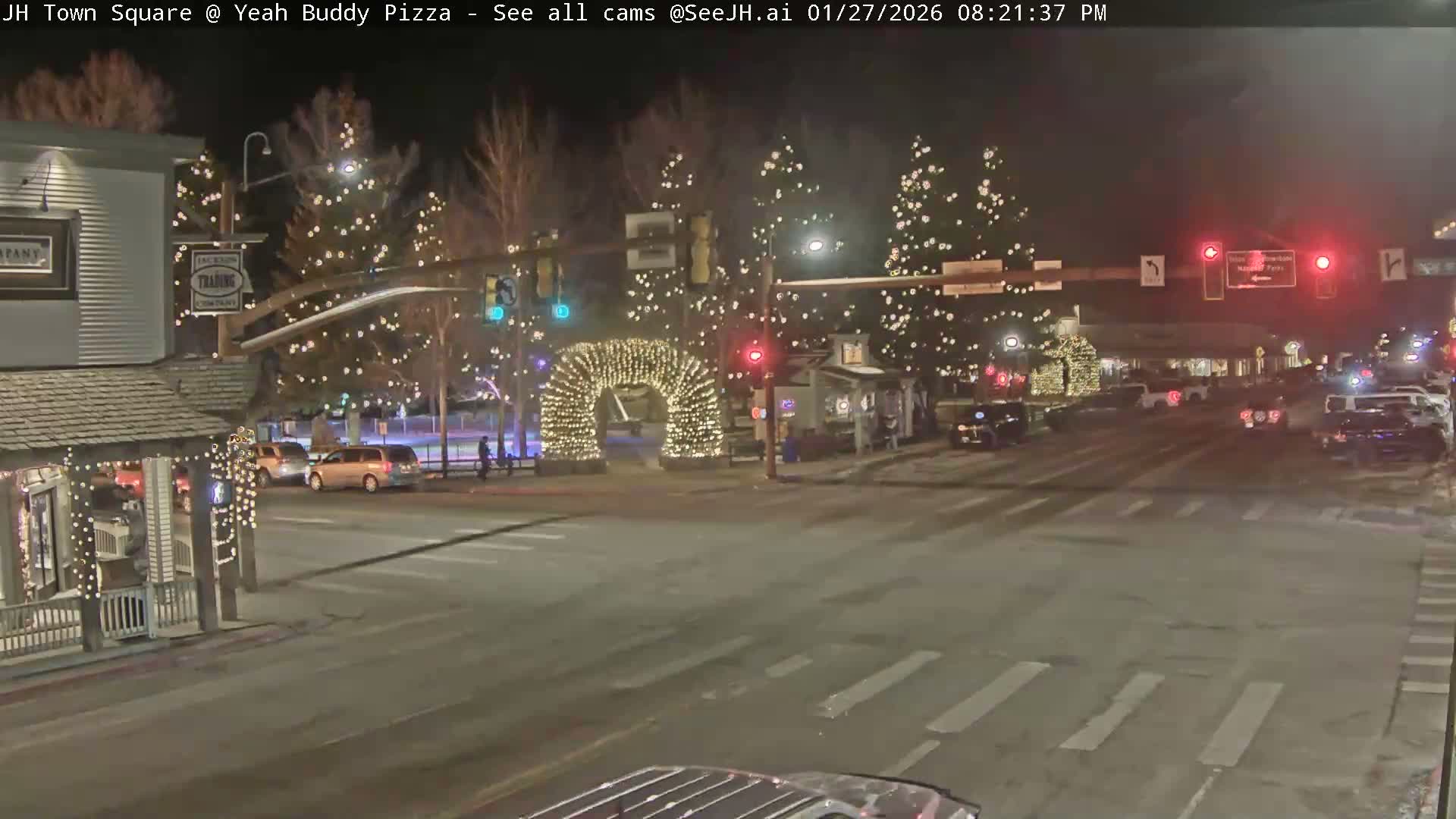Jackson Hole, Jackson Town Square Live Cam - Jackson, Teton, Wyoming, USA