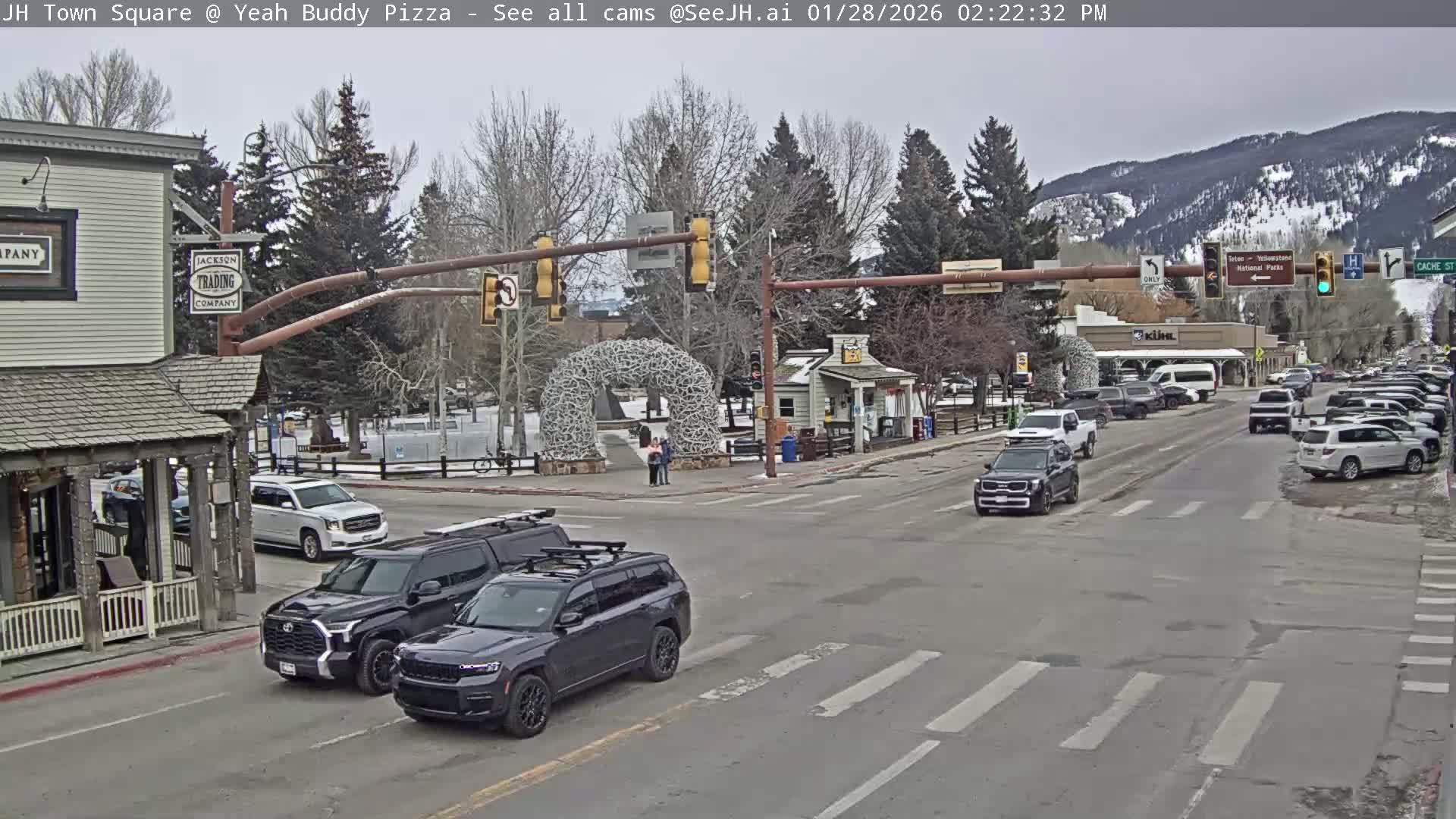 Jackson Hole, Jackson Town Square Live Cam - Jackson, Teton, Wyoming, USA