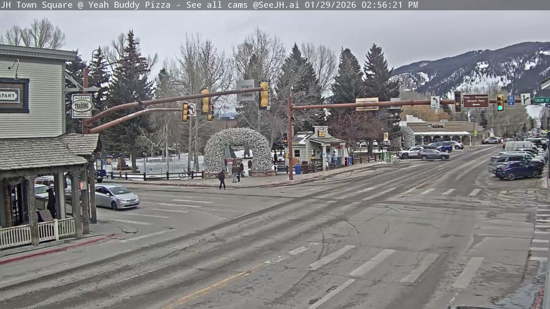 Jackson Hole, Jackson Town Square Live Cam - Jackson, Teton, Wyoming, USA