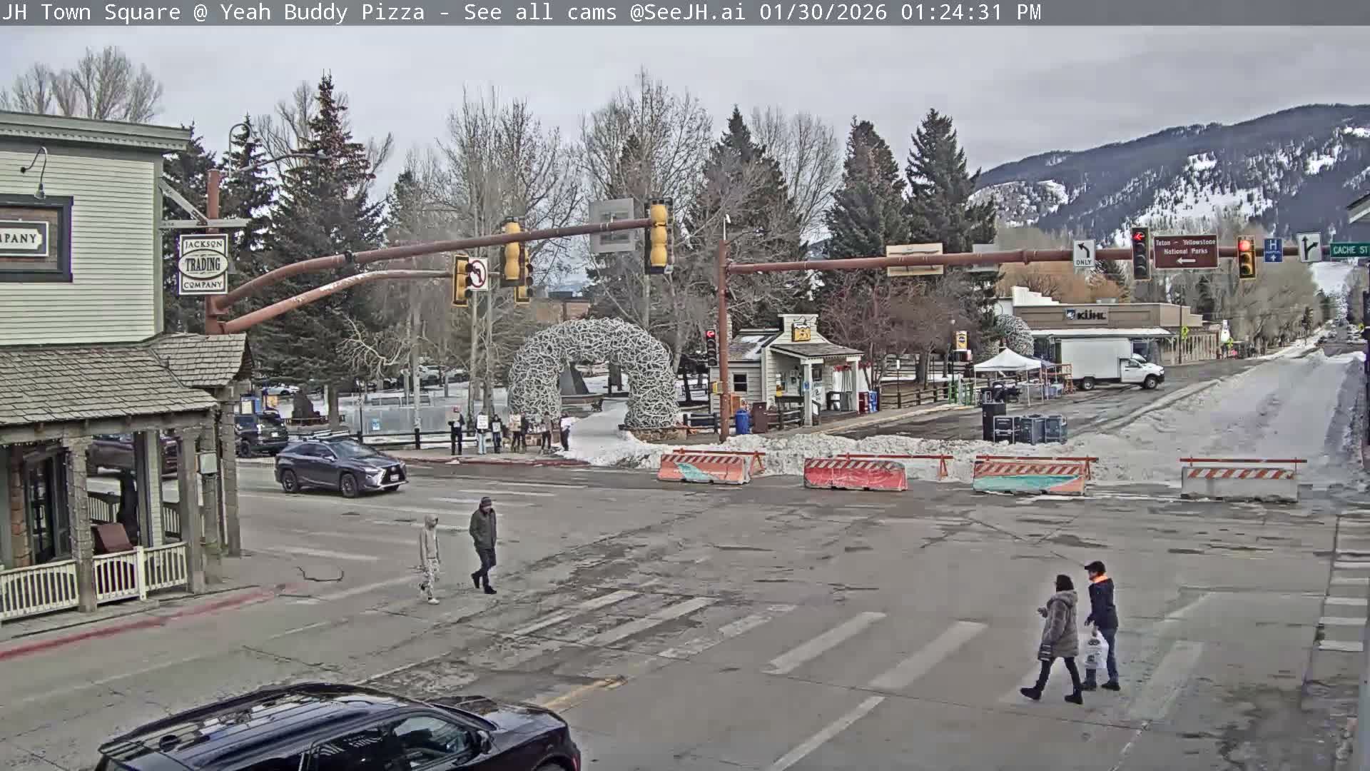 Jackson Hole, Jackson Town Square Live Cam - Jackson, Teton, Wyoming, USA
